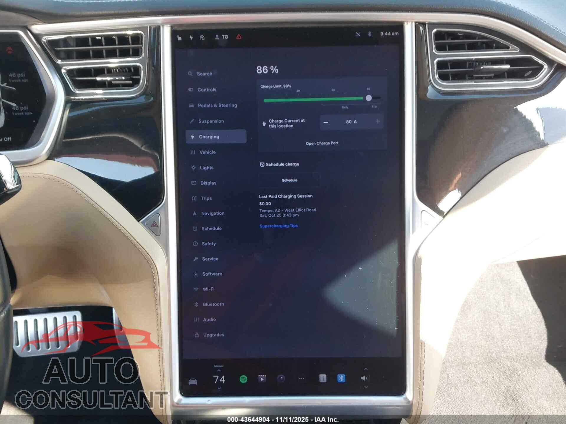 TESLA MODEL S 2012 - 5YJSA1DN6CFS00369
