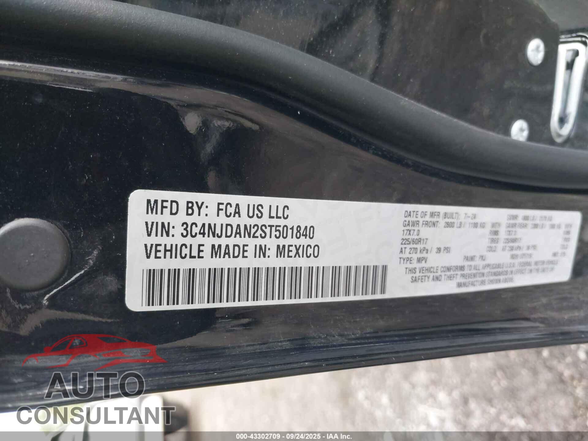 JEEP COMPASS 2025 - 3C4NJDAN2ST501840