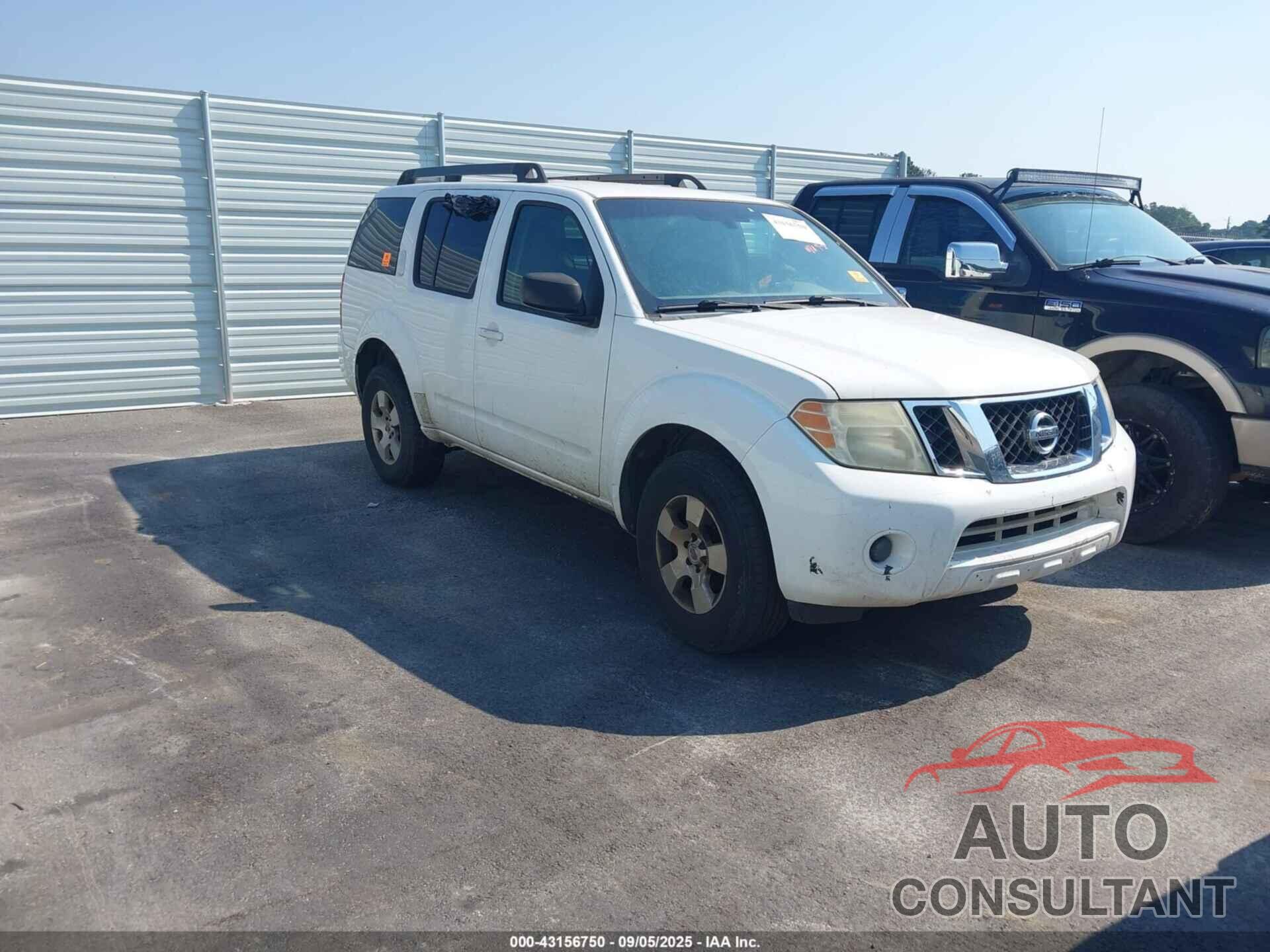 NISSAN PATHFINDER 2010 - 5N1AR1NN7AC626998