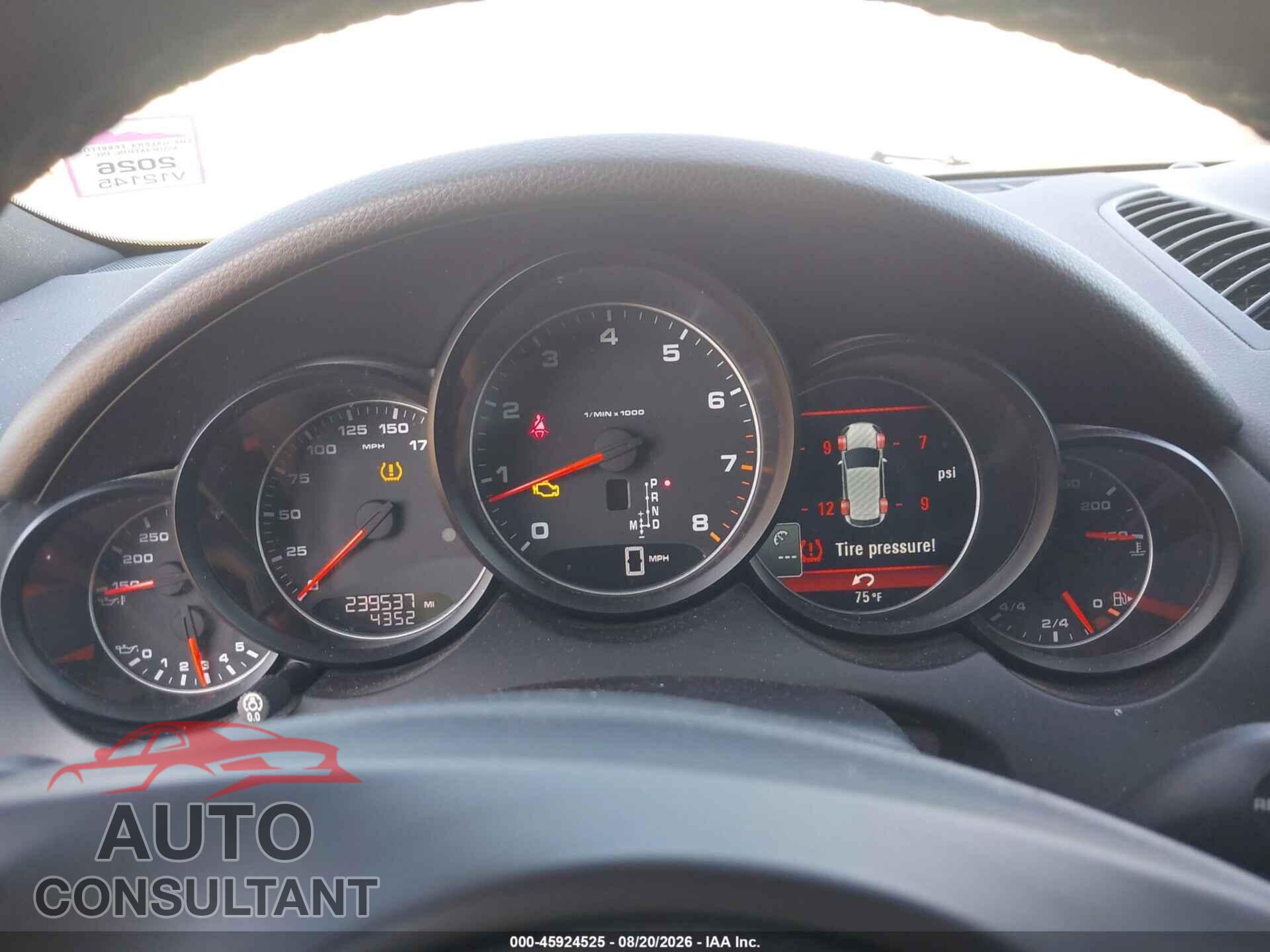 PORSCHE CAYENNE 2012 - WP1AA2A21CLA12382