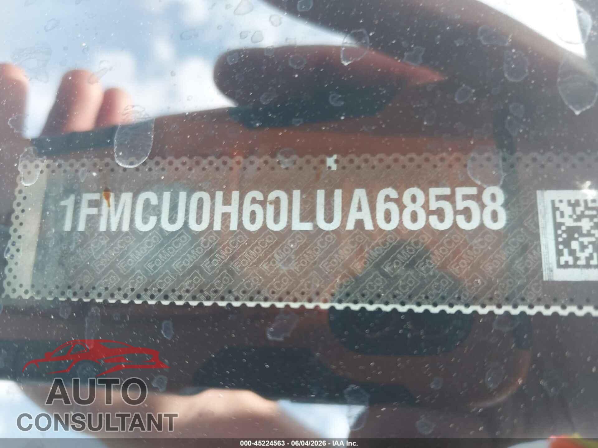FORD ESCAPE 2020 - 1FMCU0H60LUA68558