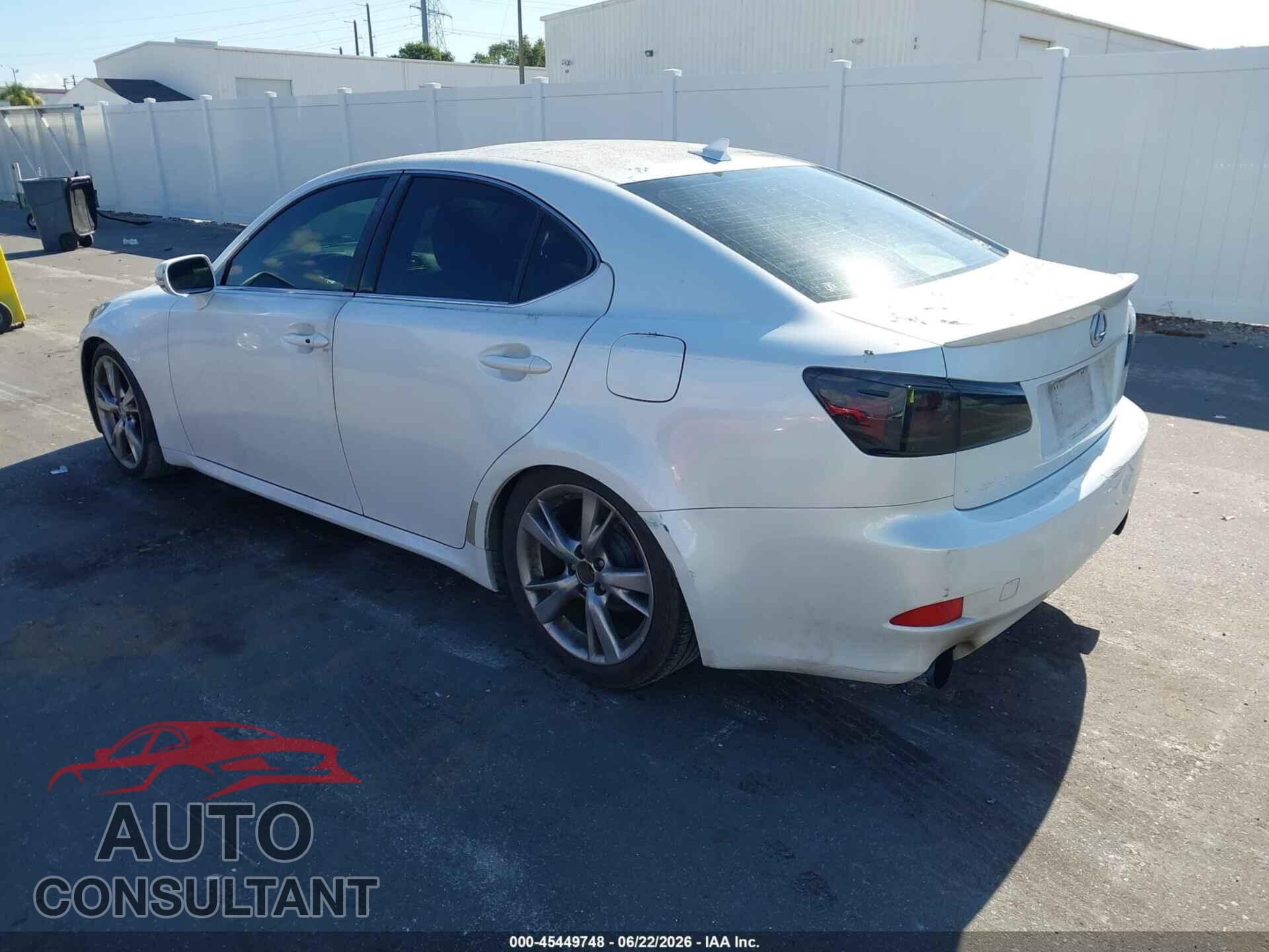 LEXUS IS 250 2009 - JTHBK262695105308