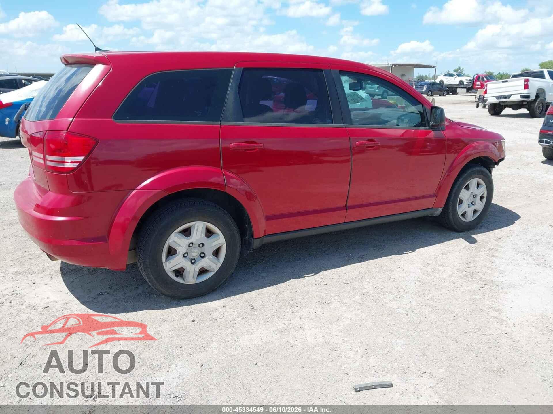 DODGE JOURNEY 2012 - 3C4PDCAB4CT306839