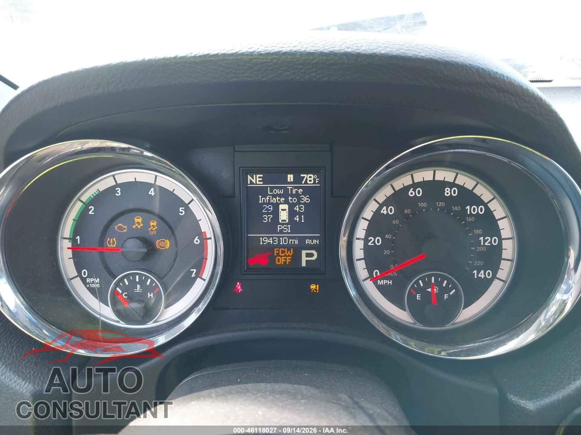 DODGE DURANGO 2013 - 1C4SDJET6DC670047