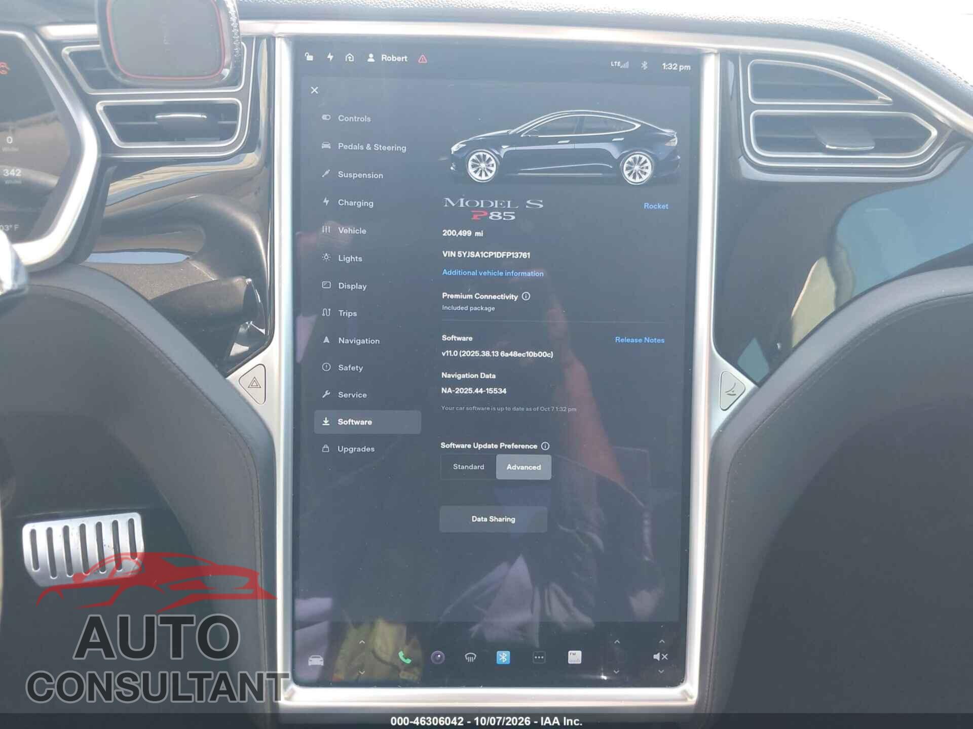 TESLA MODEL S 2013 - 5YJSA1CP1DFP13761