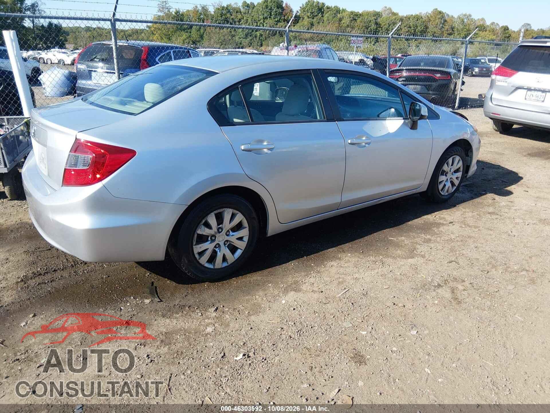 HONDA CIVIC 2012 - 2HGFB2F53CH566576