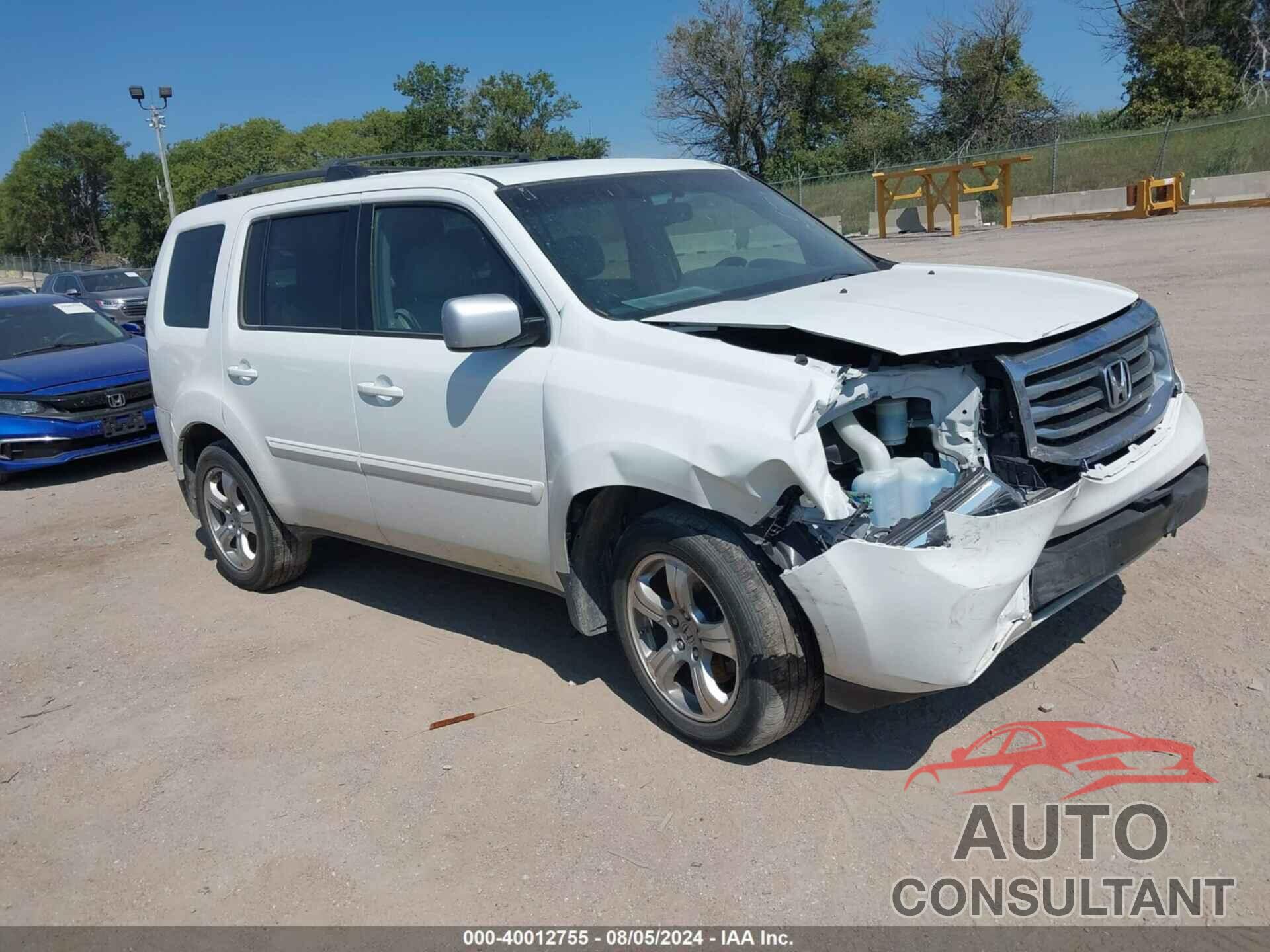 HONDA PILOT 2012 - 5FNYF4H51CB075420