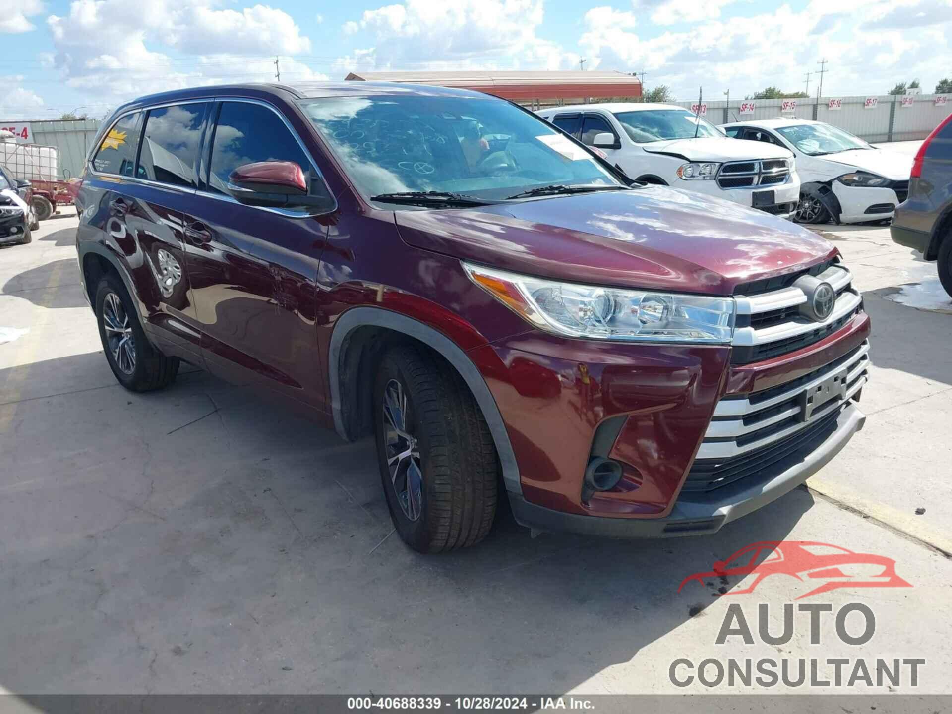 TOYOTA HIGHLANDER 2018 - 5TDZZRFH4JS253481