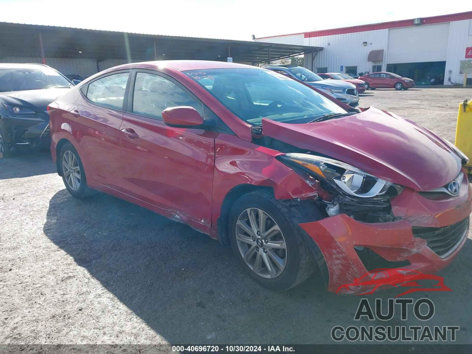 HYUNDAI ELANTRA 2014 - KMHDH4AE8EU167584