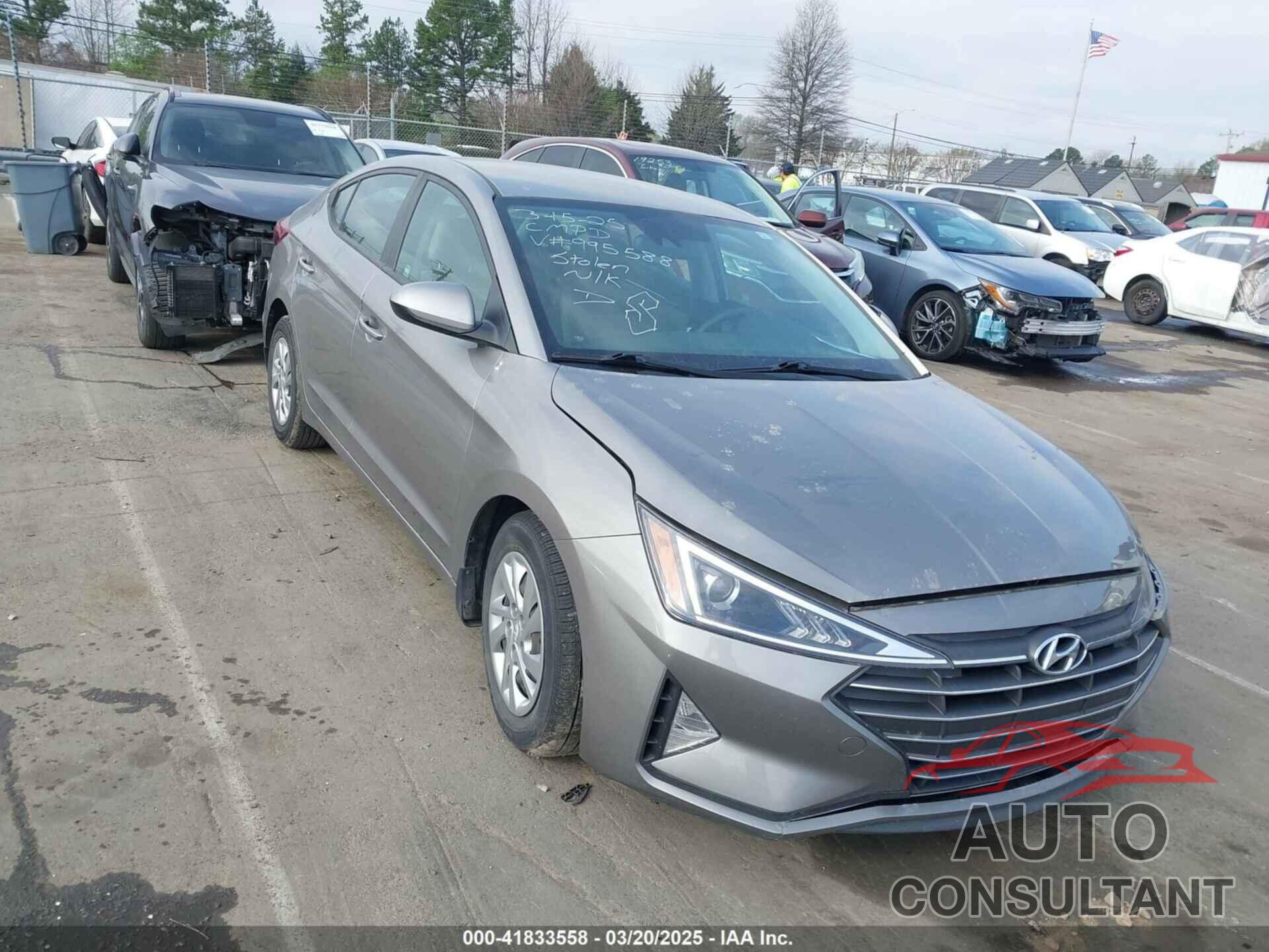 HYUNDAI ELANTRA 2020 - KMHD74LF6LU995588
