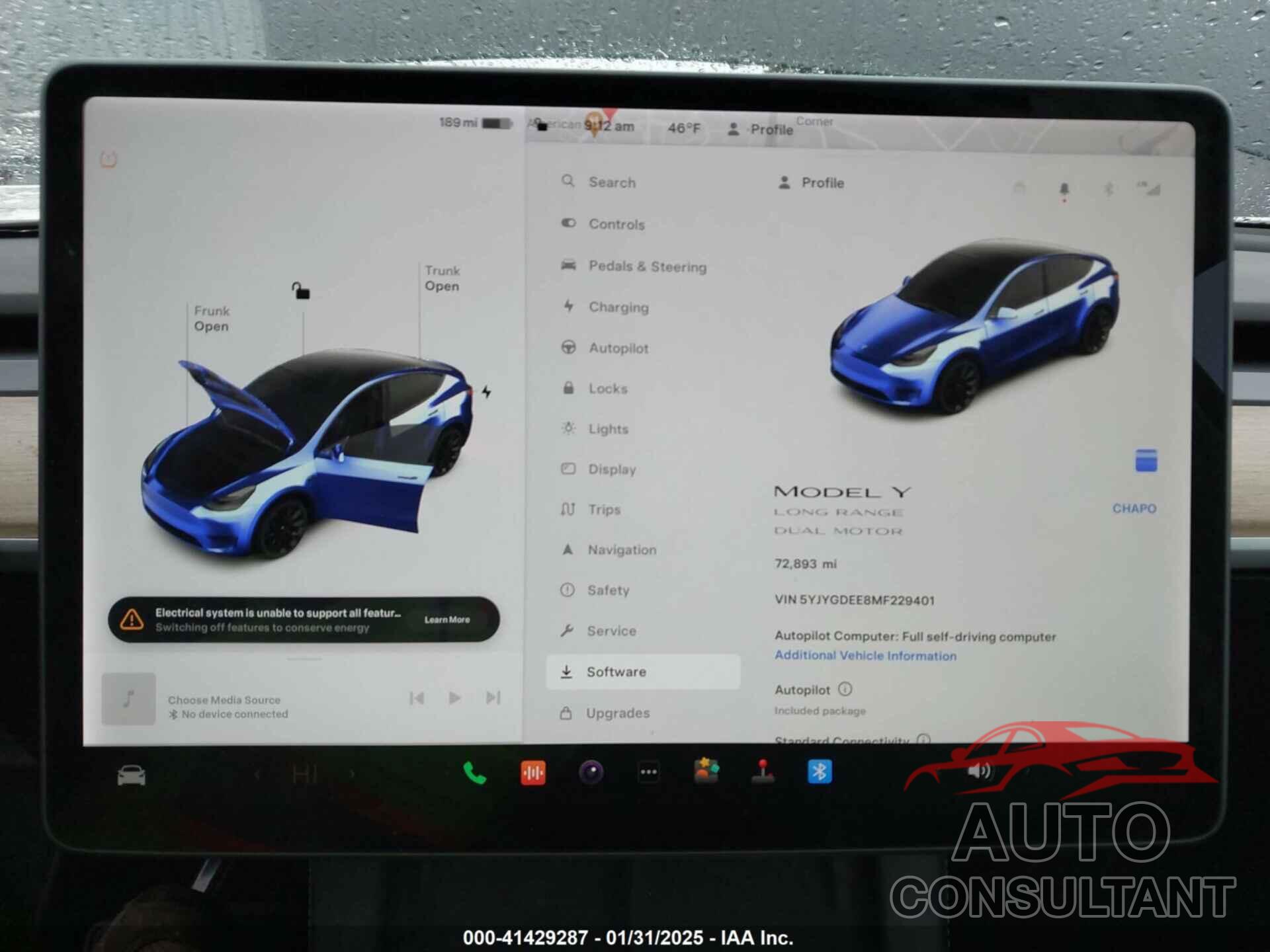 TESLA MODEL Y 2021 - 5YJYGDEE8MF229401