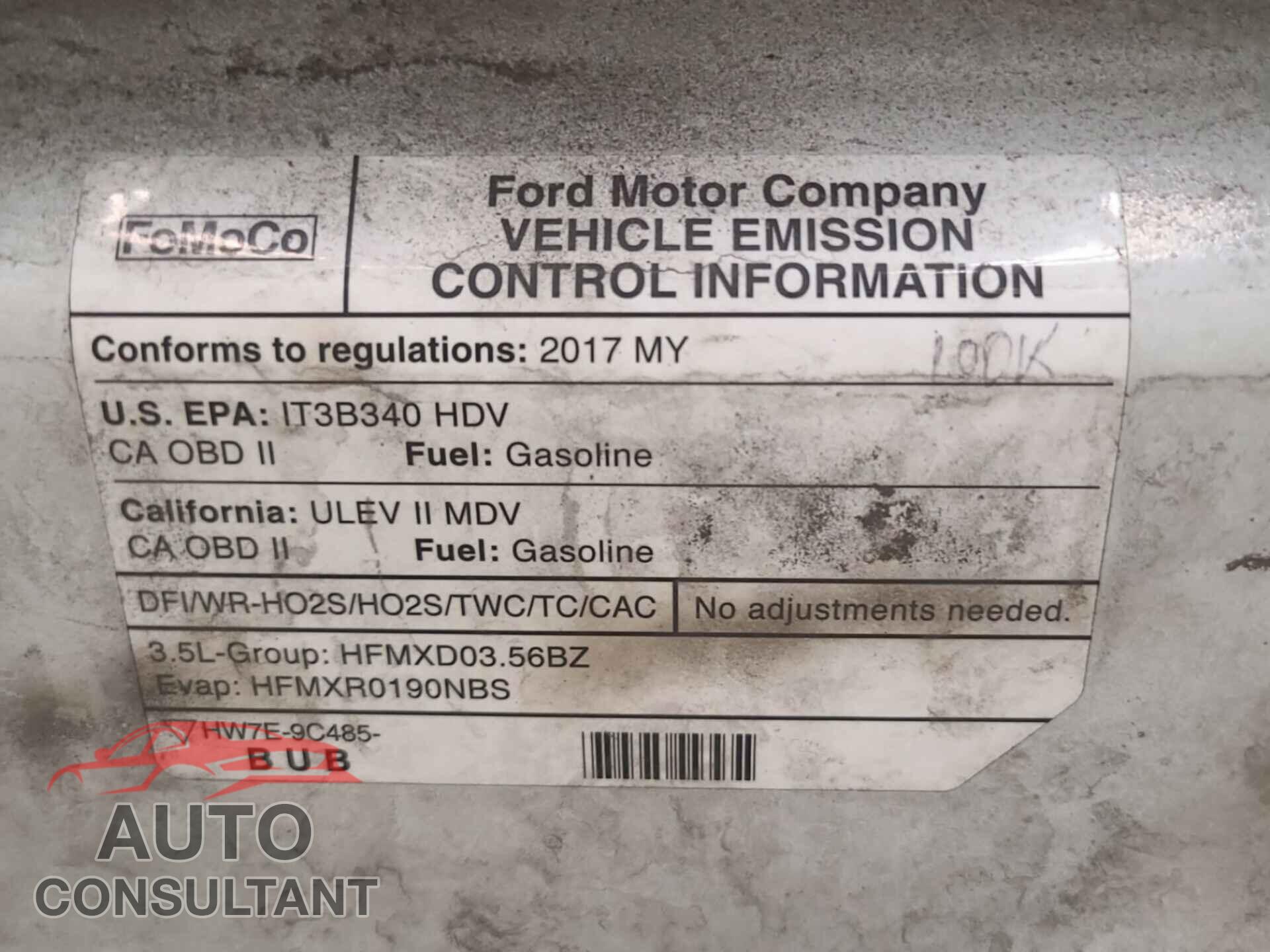 FORD TRANSIT 2017 - 1FTYR2CG9HKB03642
