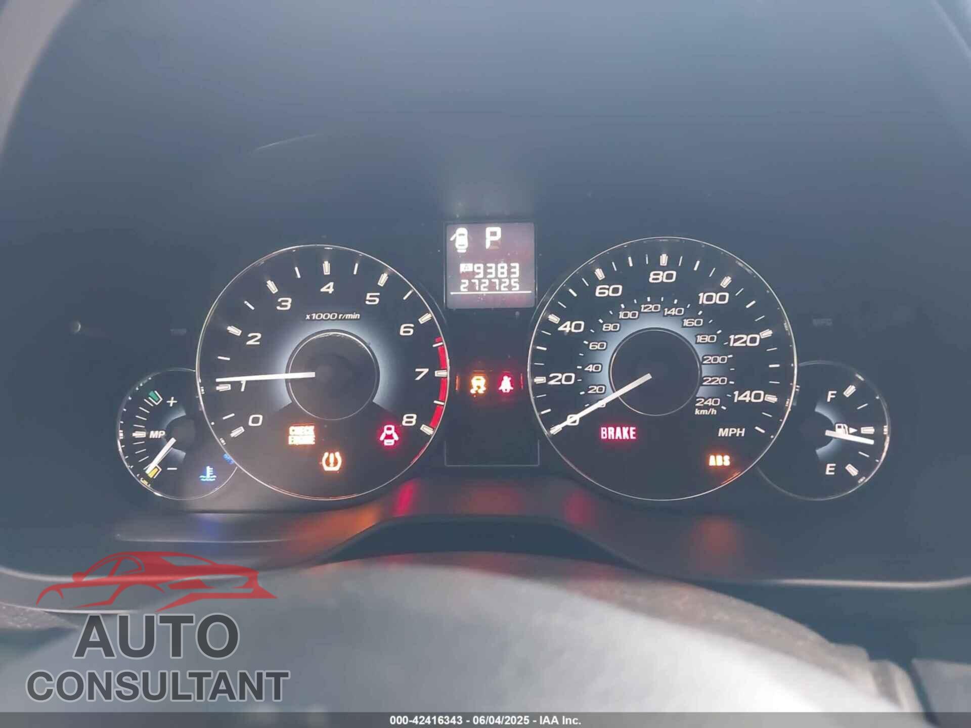 SUBARU OUTBACK 2010 - 4S4BRBCC6A3312562