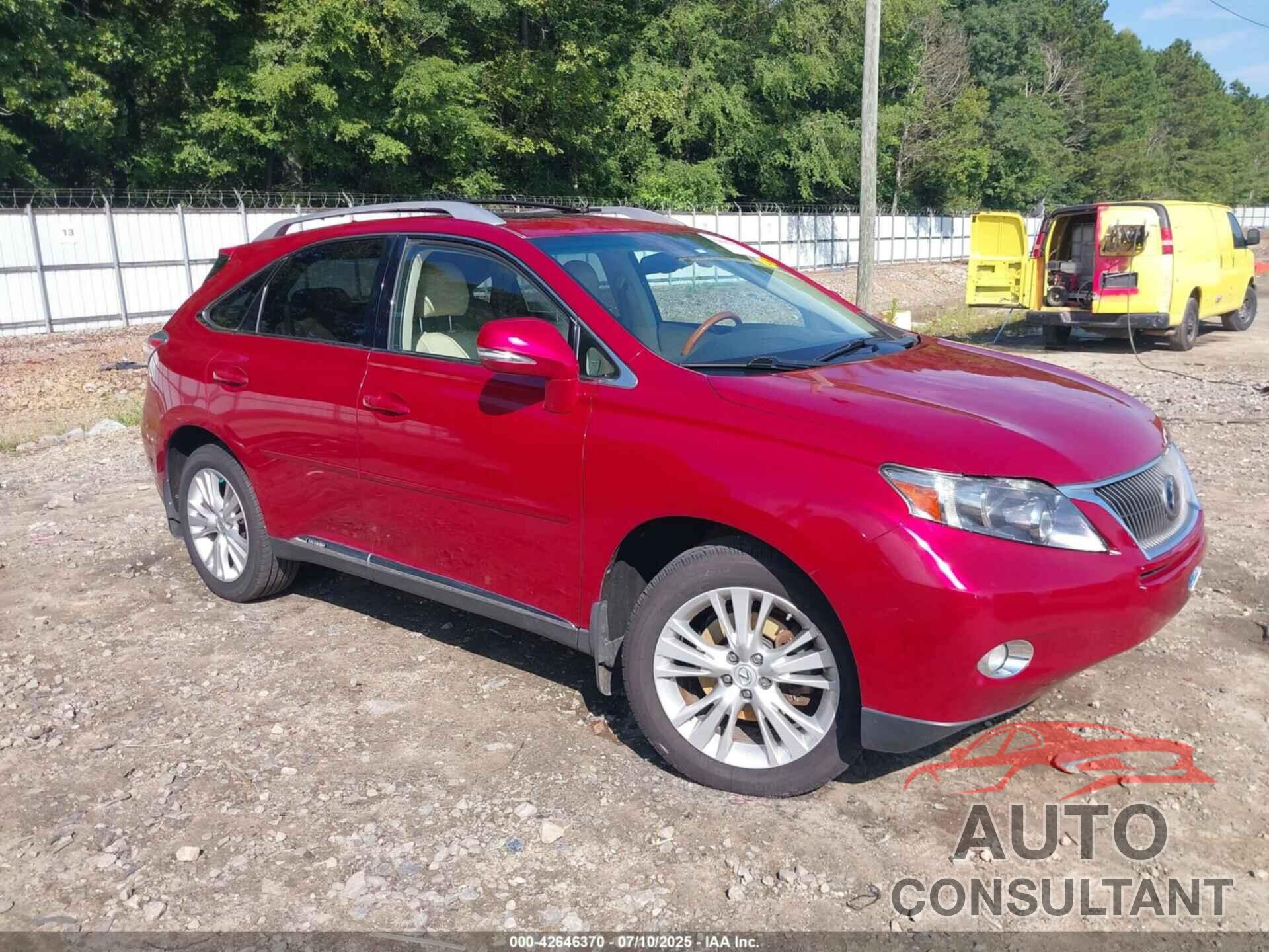LEXUS RX 450H 2010 - JTJBC1BA6A2023698