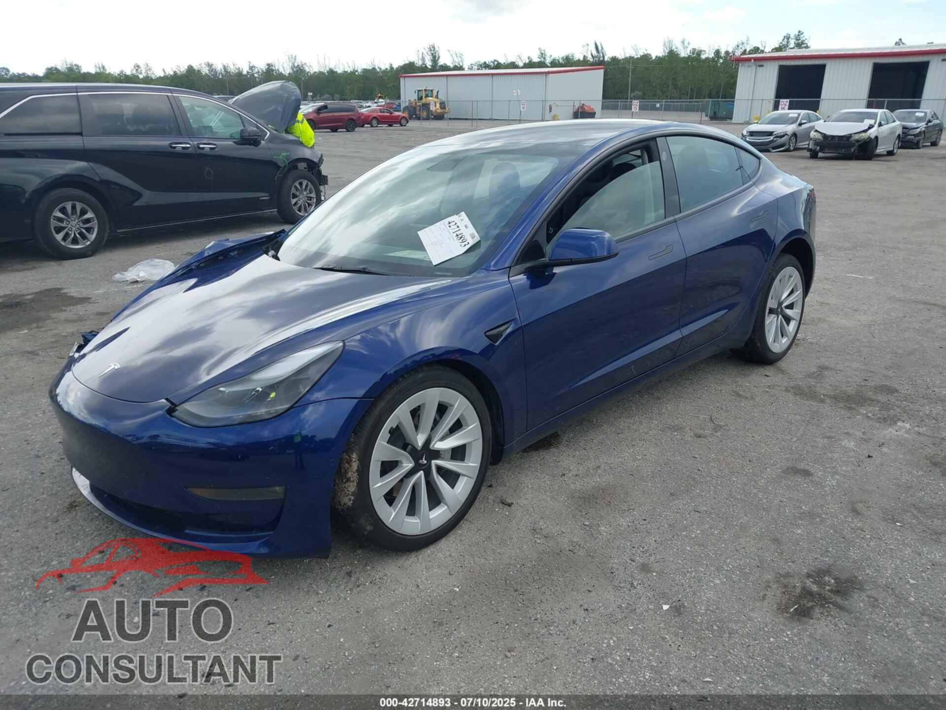 TESLA MODEL 3 2022 - 5YJ3E1EB4NF316007