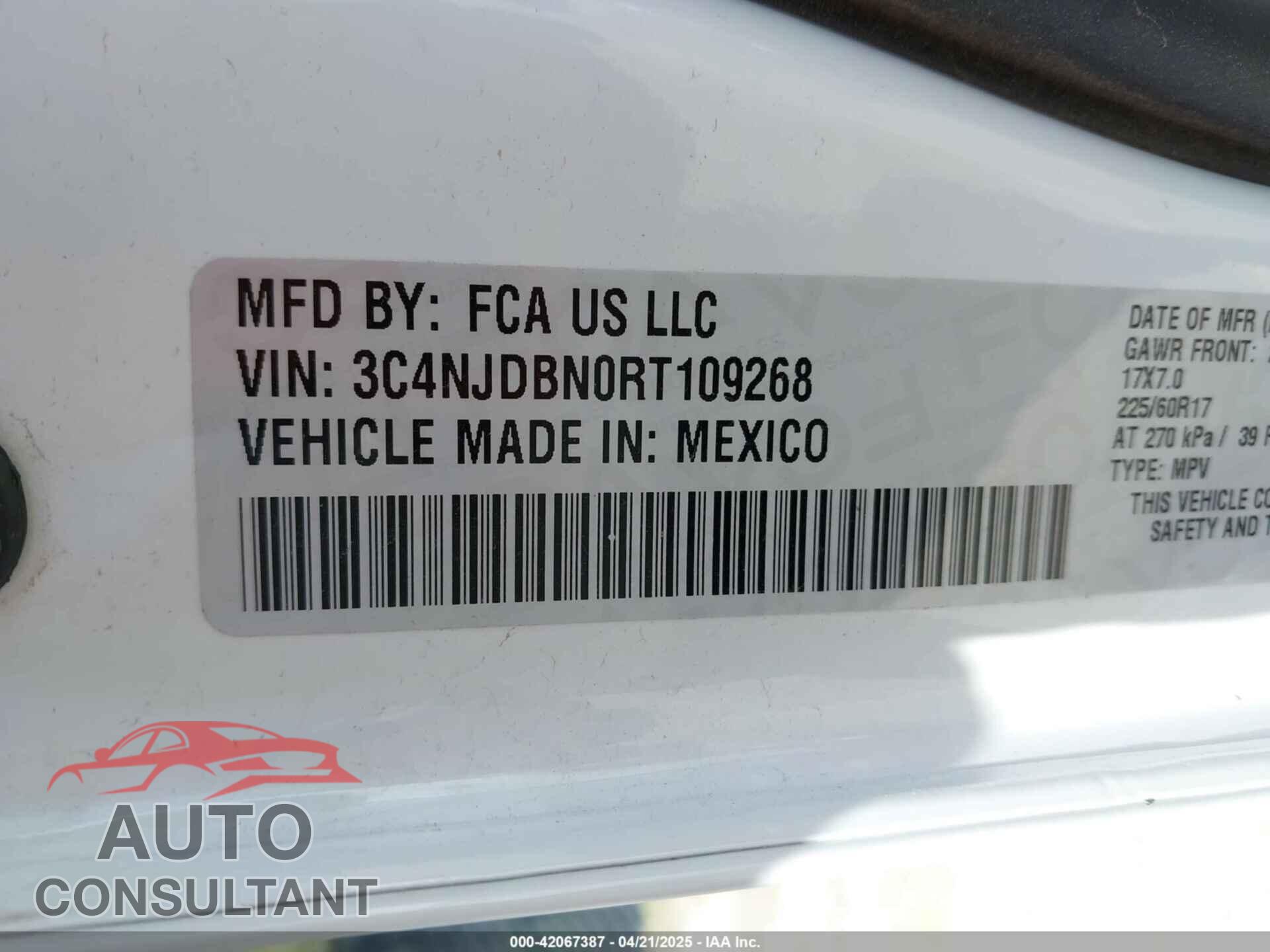 JEEP COMPASS 2024 - 3C4NJDBN0RT109268