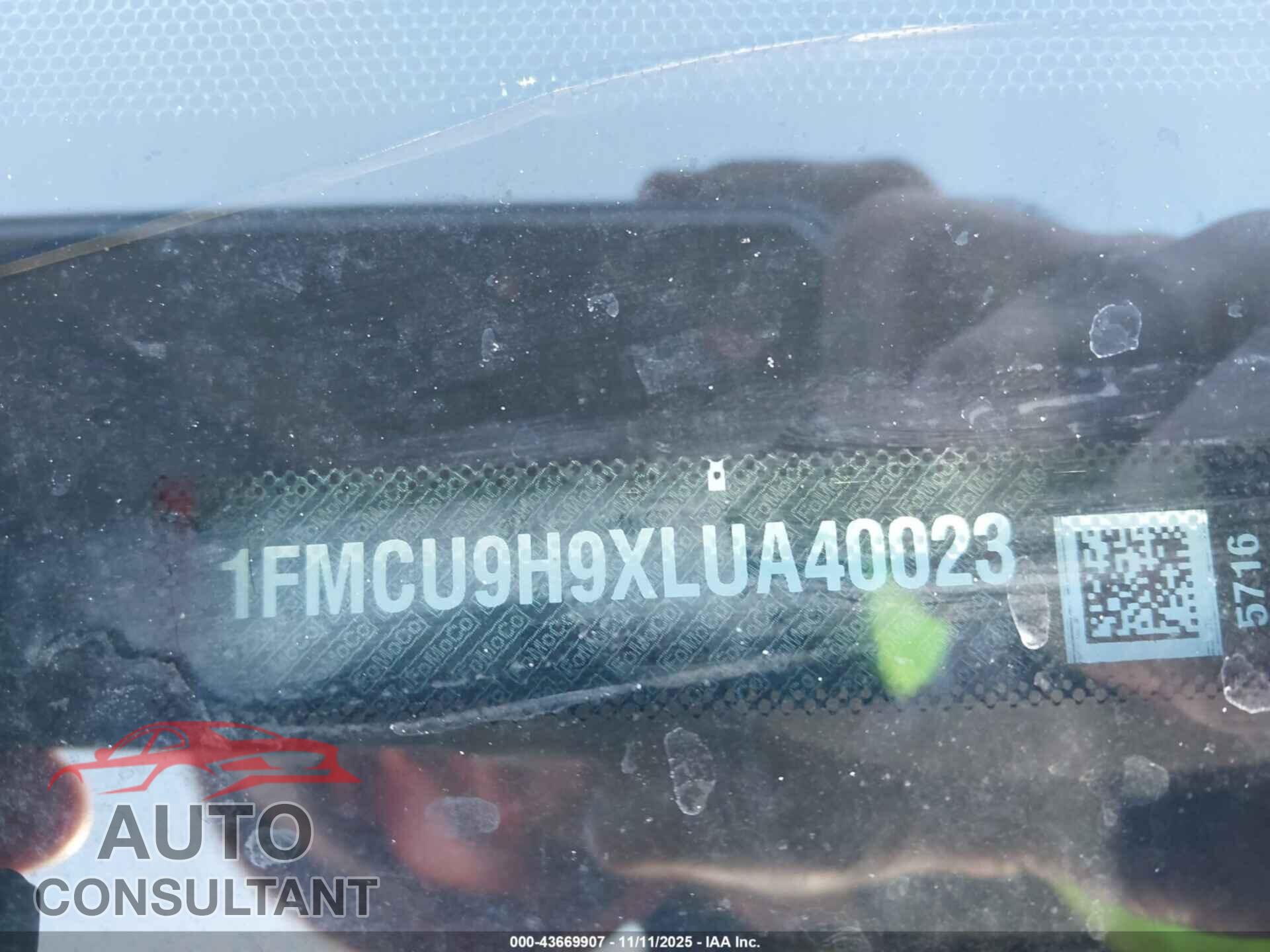 FORD ESCAPE 2020 - 1FMCU9H9XLUA40023