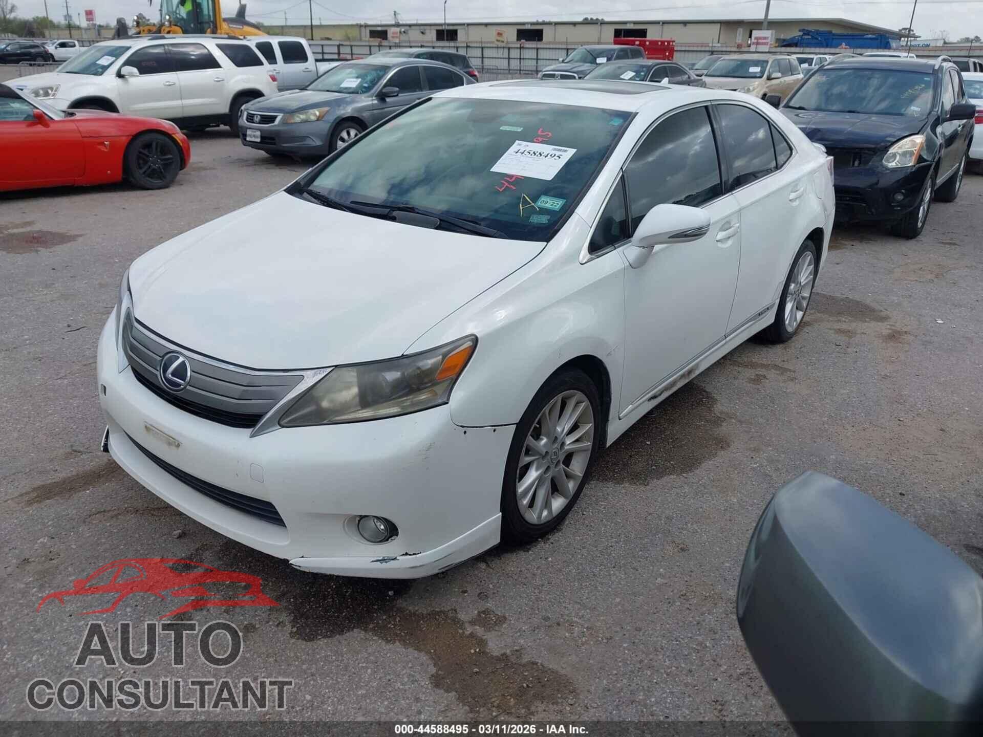 LEXUS HS 250H 2010 - JTHBB1BA2A2002643