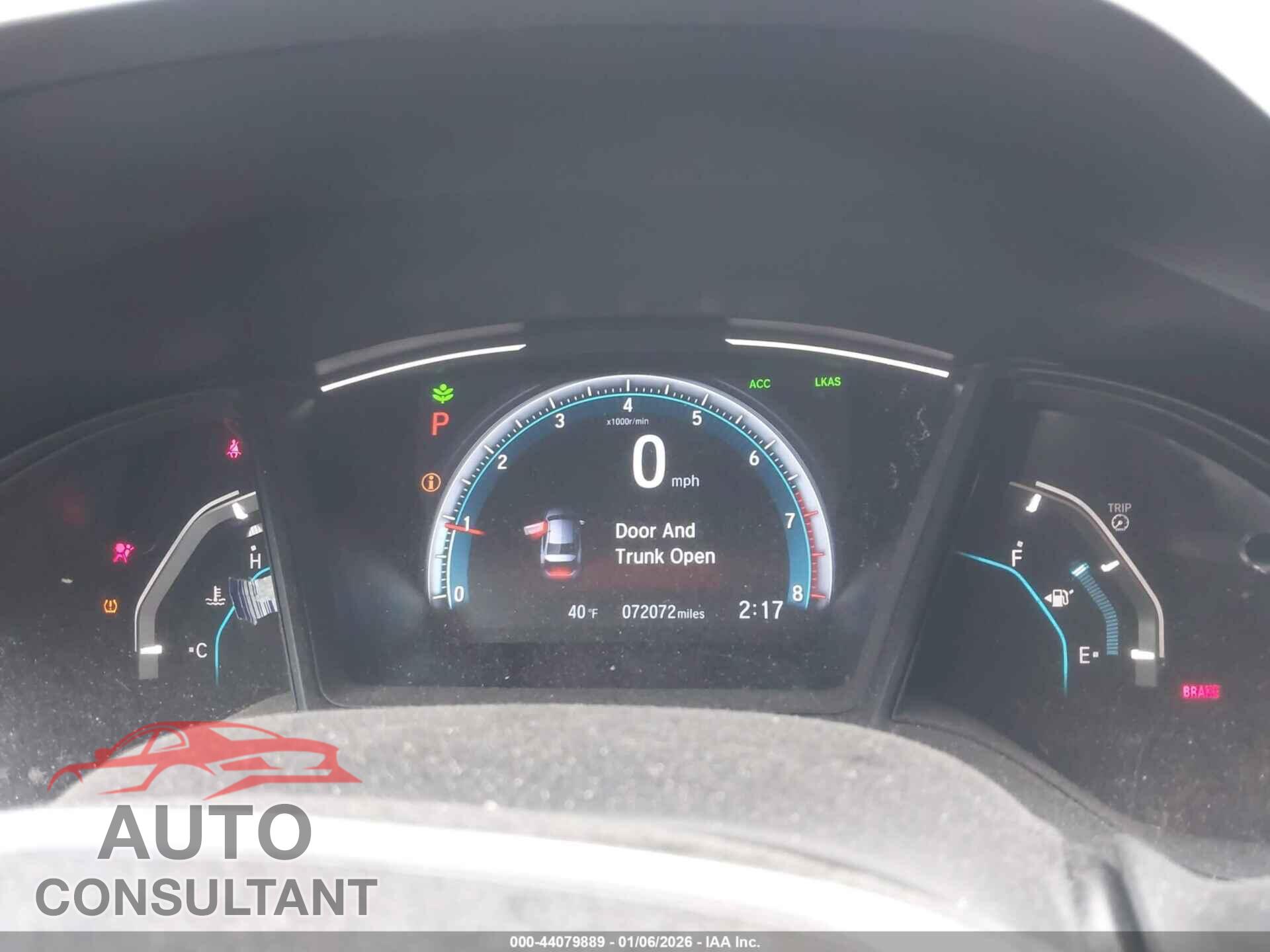 HONDA CIVIC 2019 - 2HGFC2F64KH594889