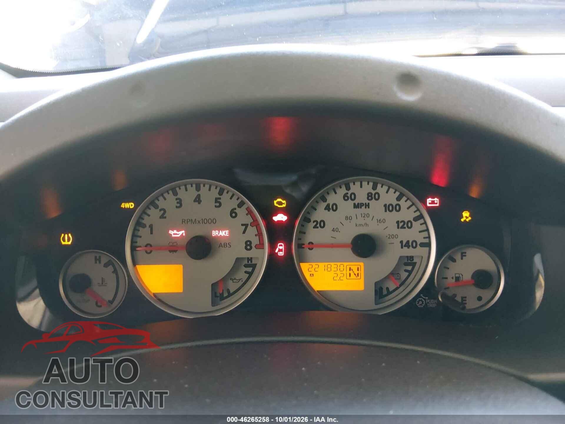 NISSAN FRONTIER 2012 - 1N6AD0EV7CC460169