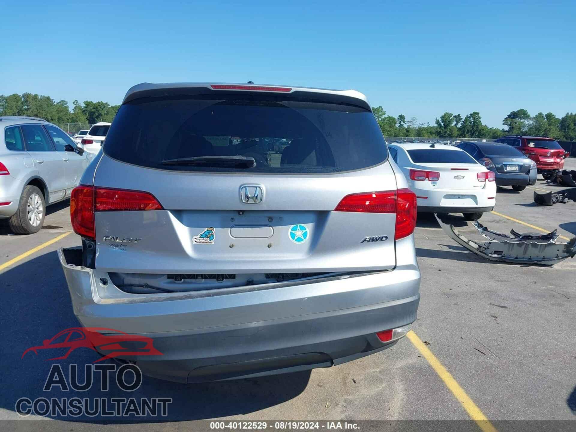 HONDA PILOT 2017 - 5FNYF6H54HB087788