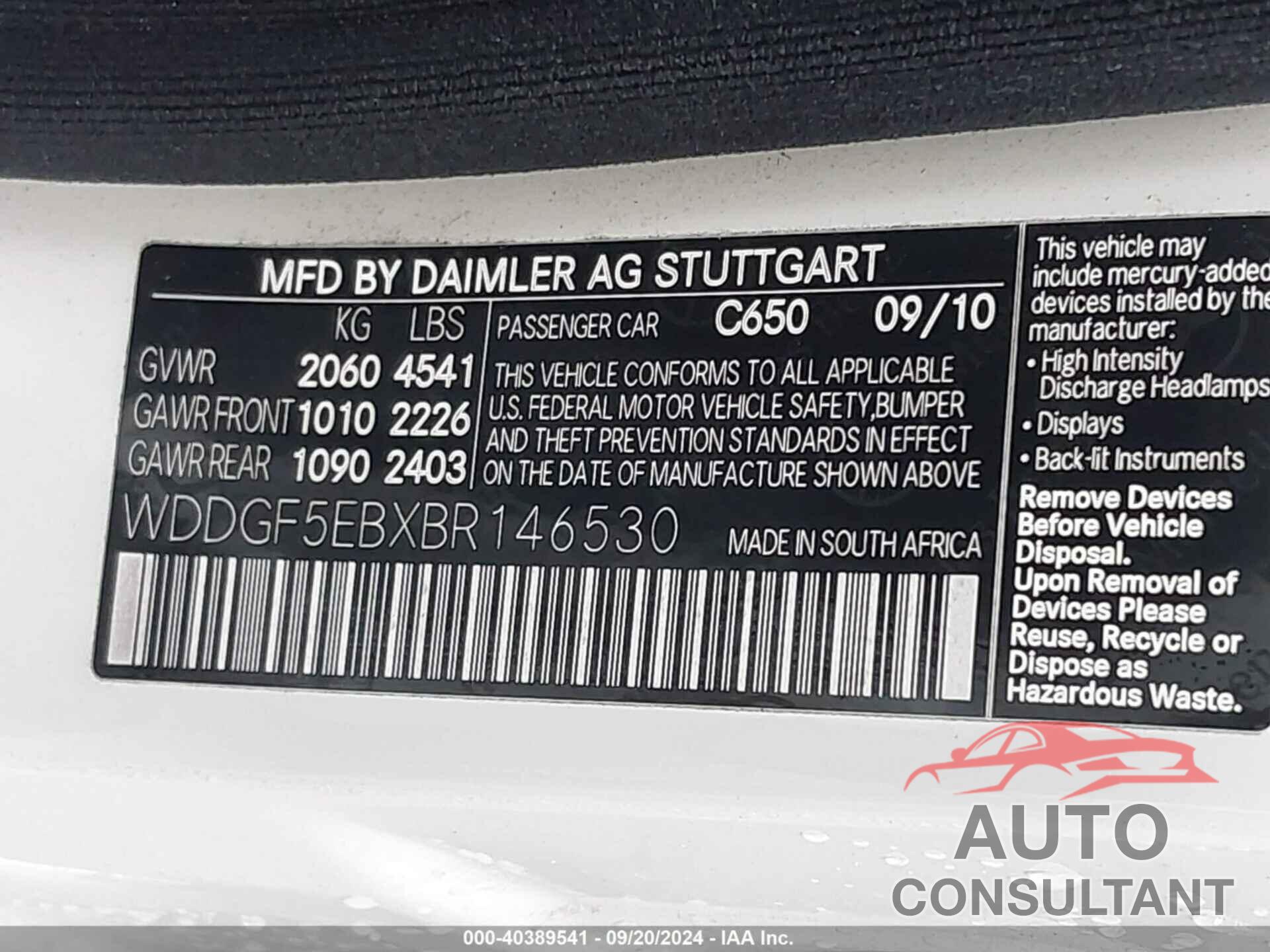 MERCEDES-BENZ C 300 2011 - WDDGF5EBXBR146530