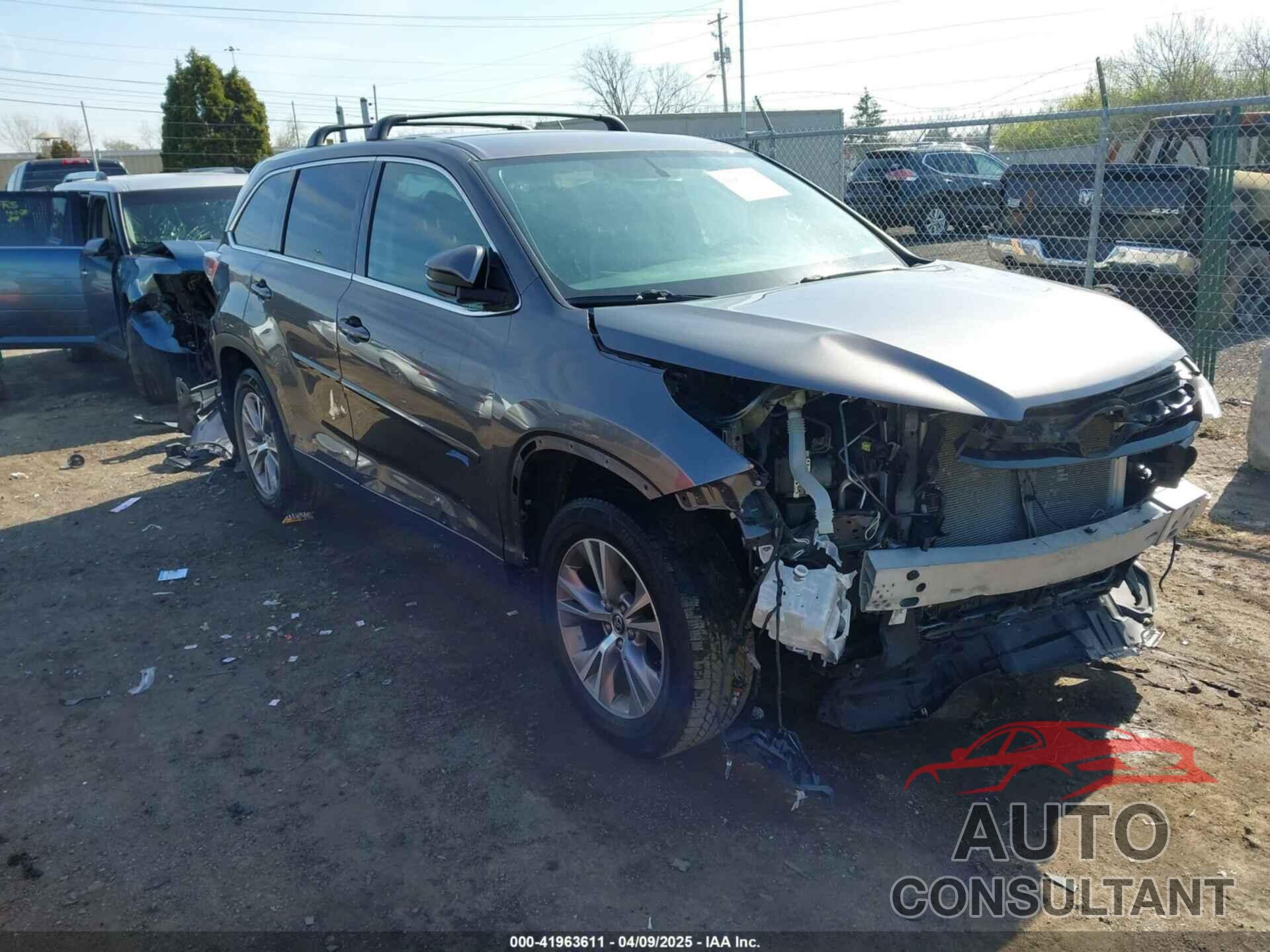 TOYOTA HIGHLANDER 2016 - 5TDBKRFH5GS290585