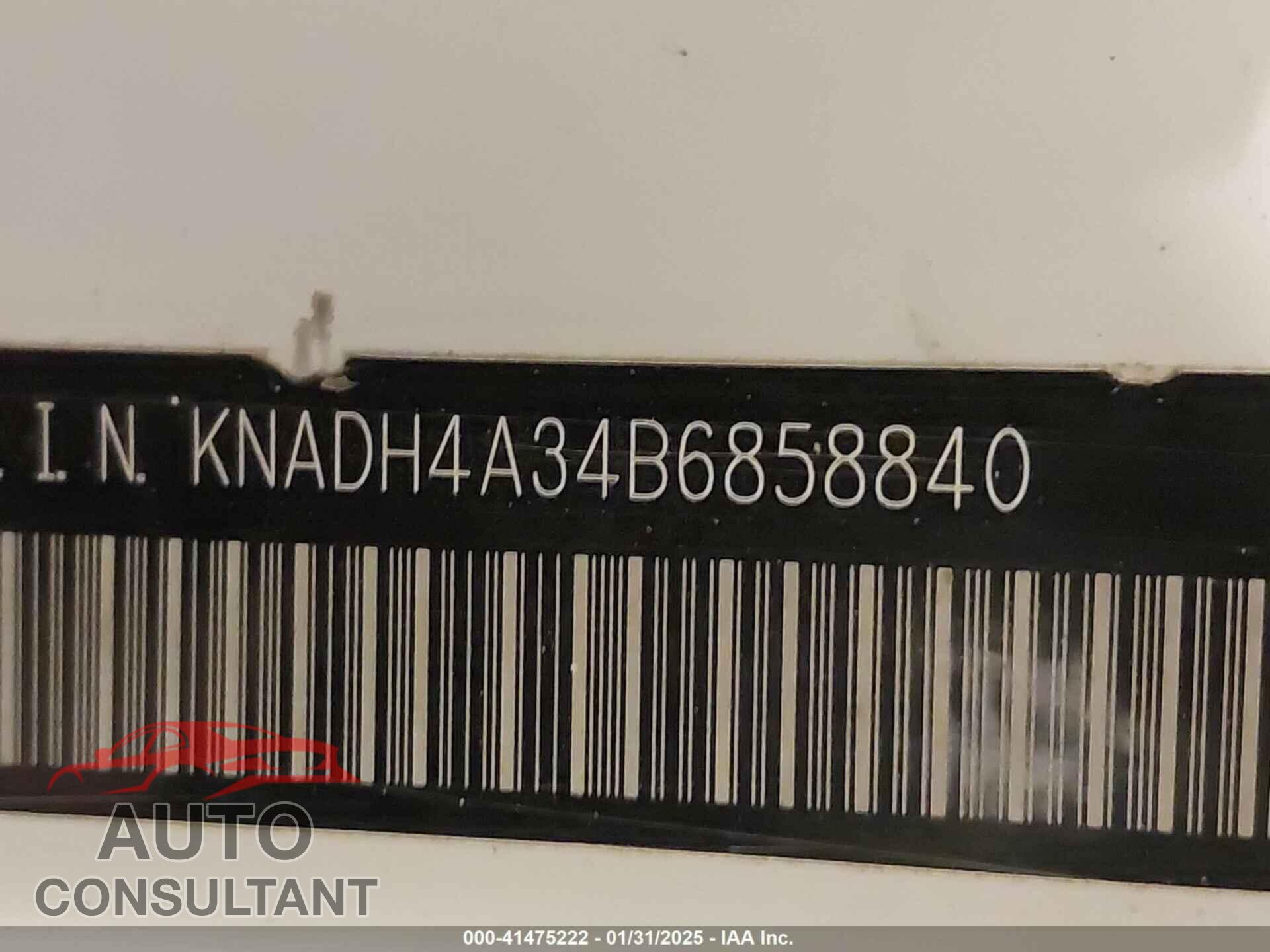 KIA RIO 2011 - KNADH4A34B6858840