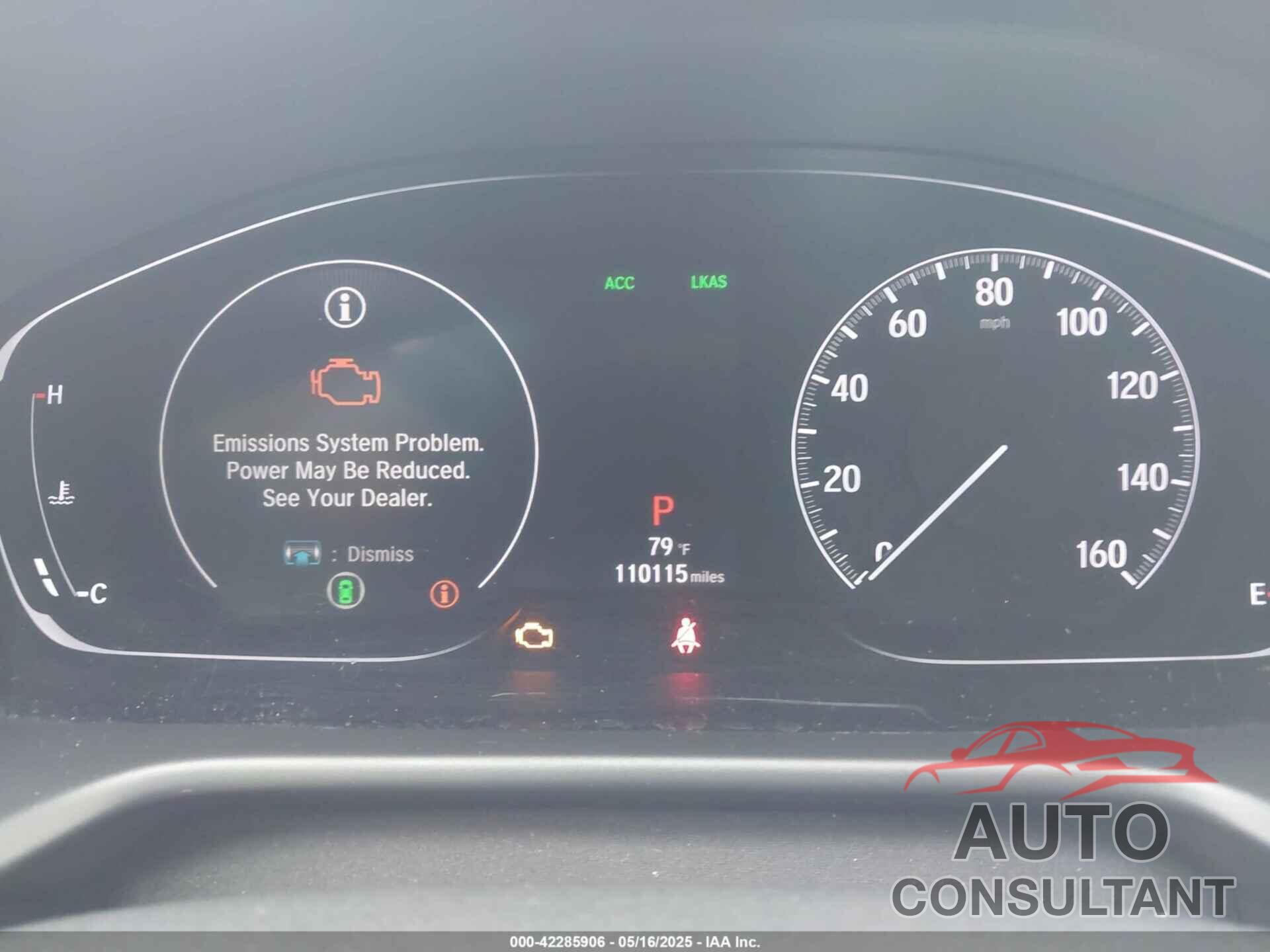HONDA ACCORD 2019 - 1HGCV1F54KA112435