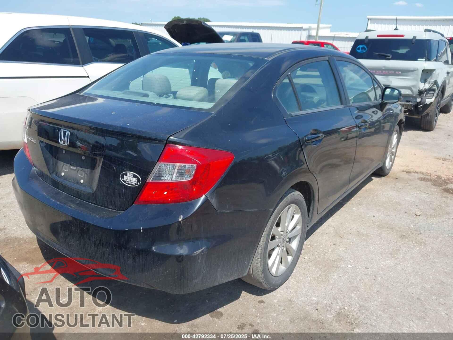 HONDA CIVIC 2012 - 19XFB2F80CE370907