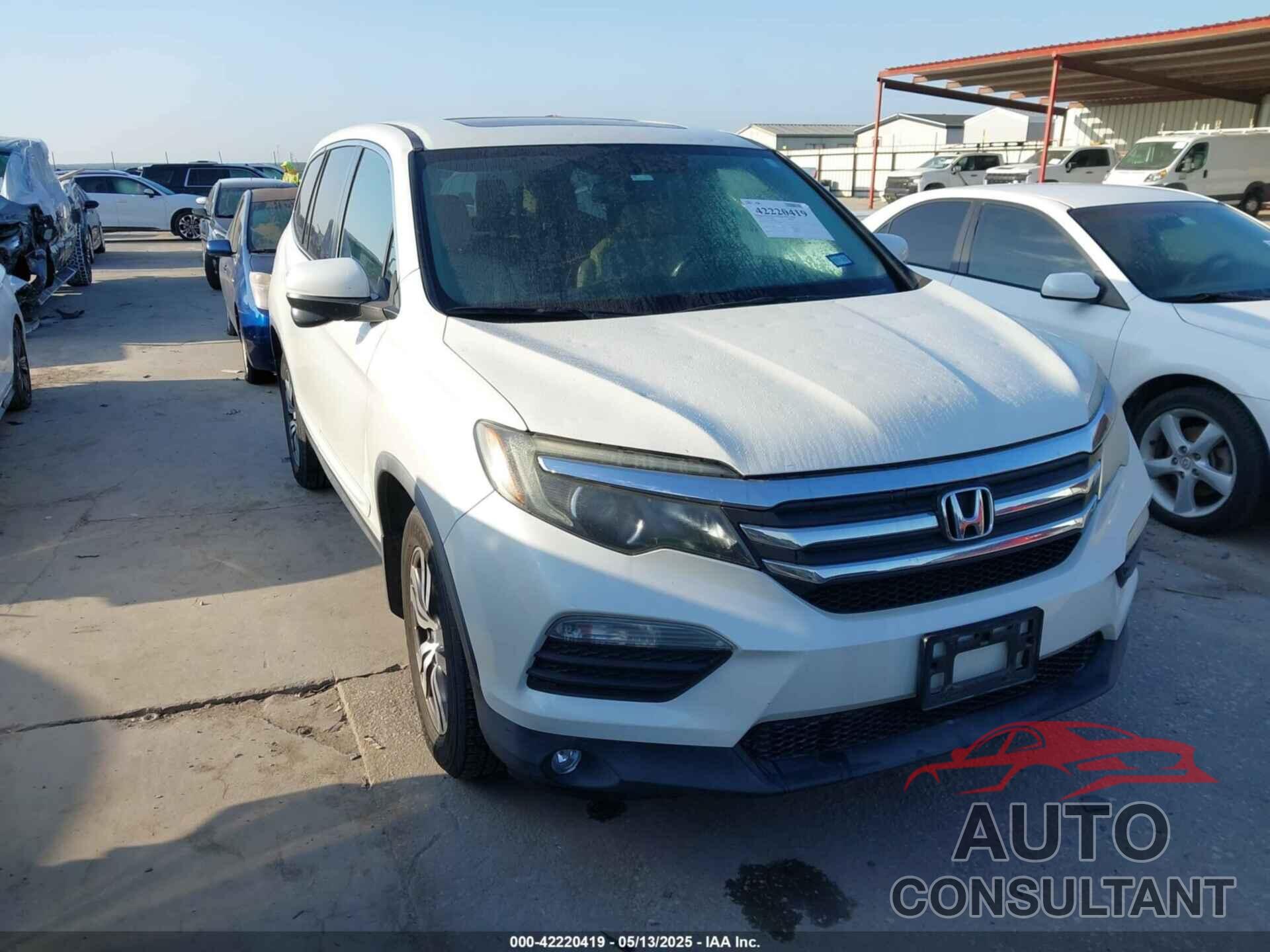 HONDA PILOT 2016 - 5FNYF5H70GB049954