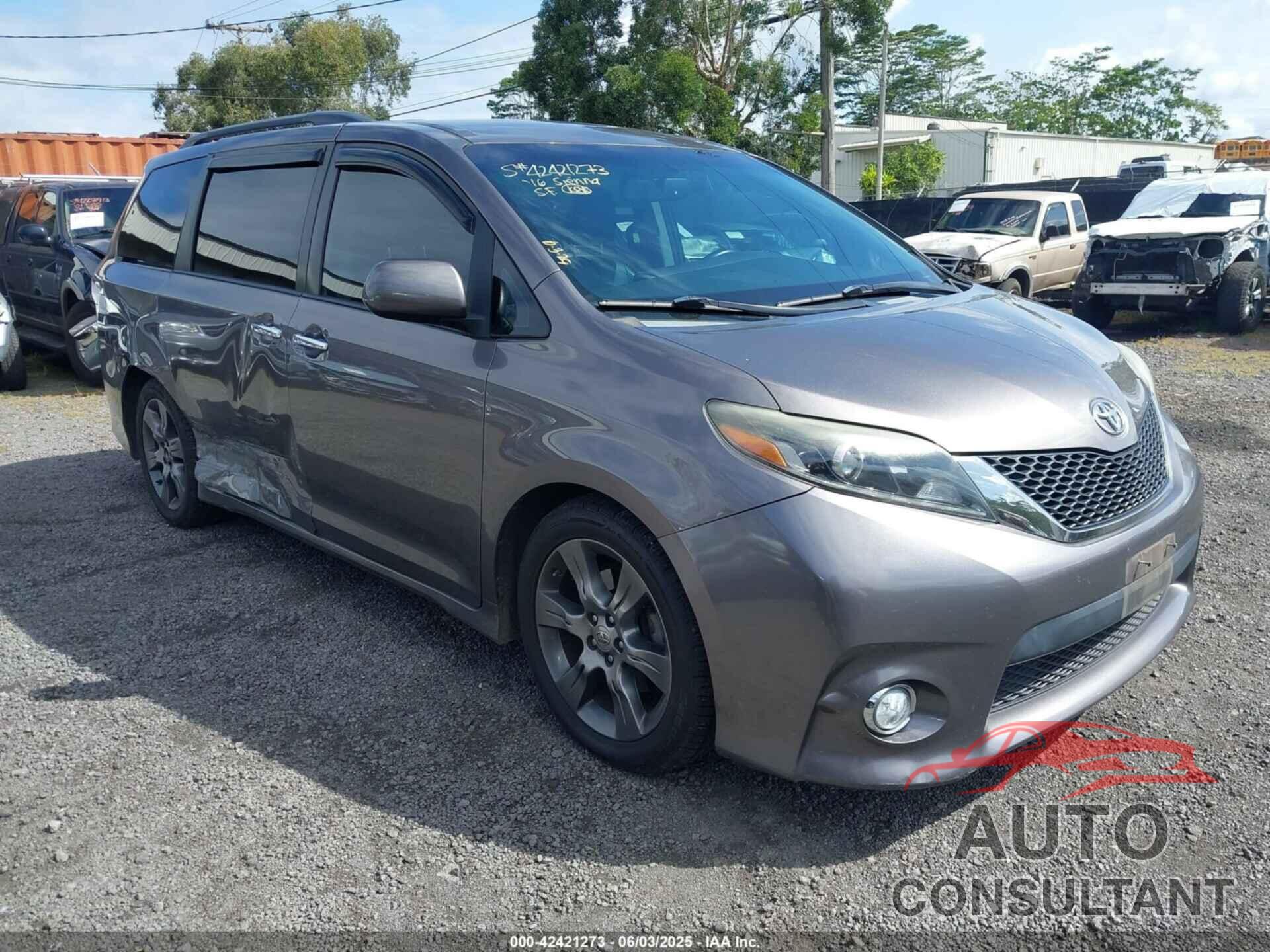 TOYOTA SIENNA 2016 - 5TDXK3DC9GS719995