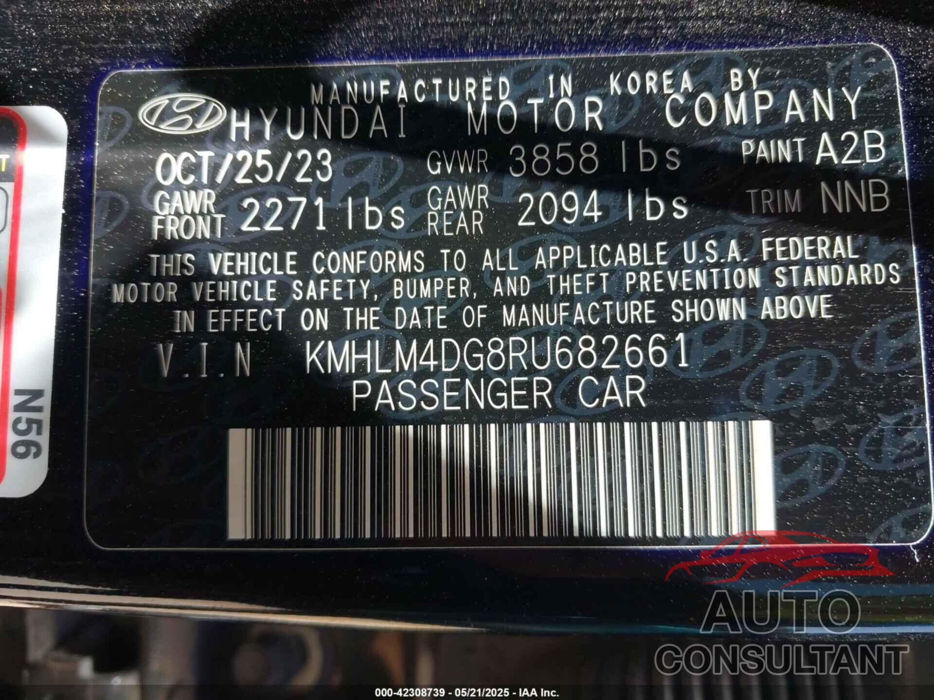 HYUNDAI ELANTRA 2024 - KMHLM4DG8RU682661