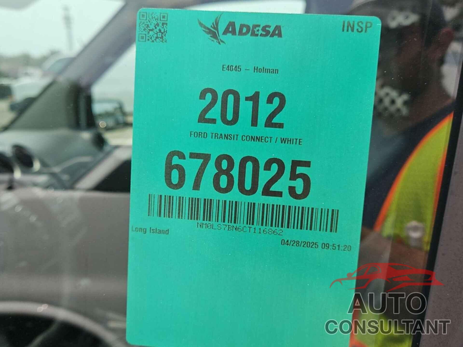 FORD TRANSIT CONNECT 2012 - NM0LS7BN6CT116862