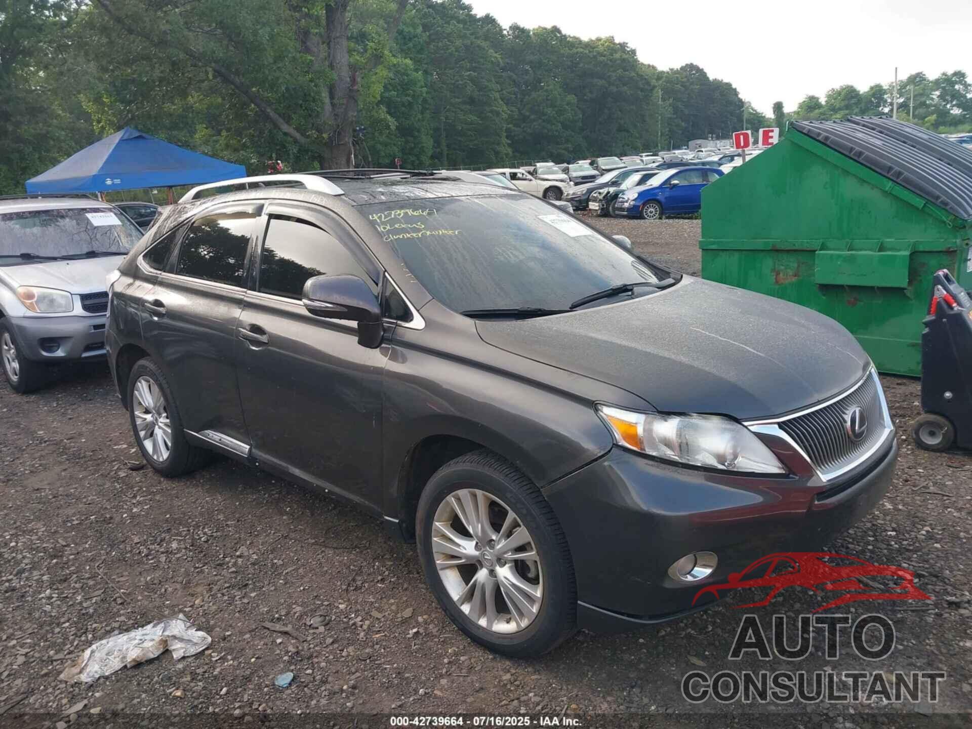 LEXUS RX 450H 2010 - JTJBC1BA2A2409762