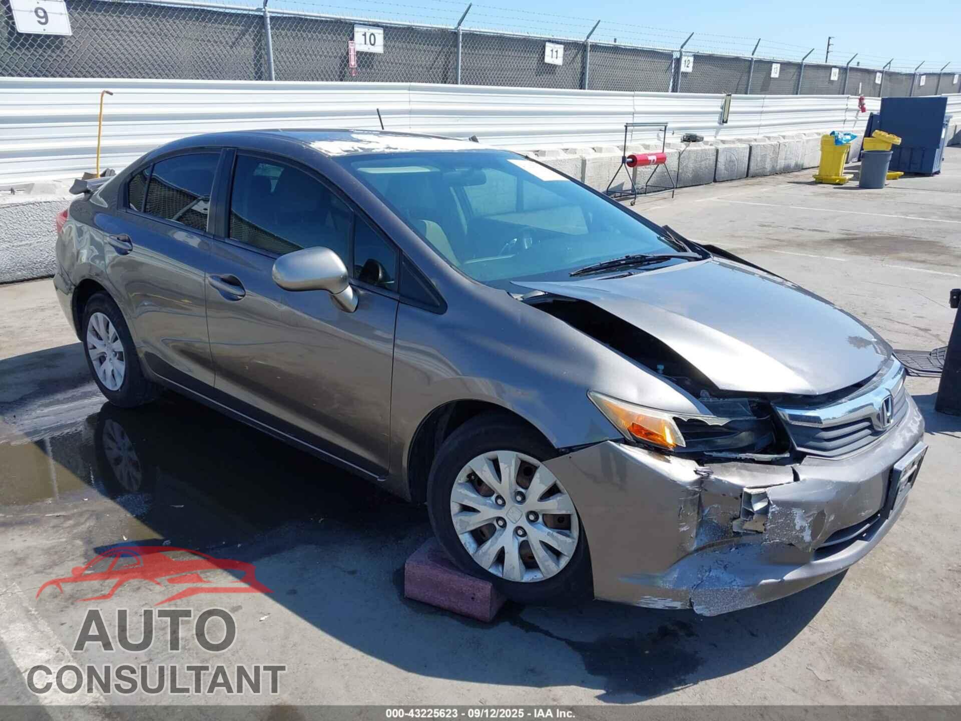 HONDA CIVIC 2012 - 19XFB2F59CE337295