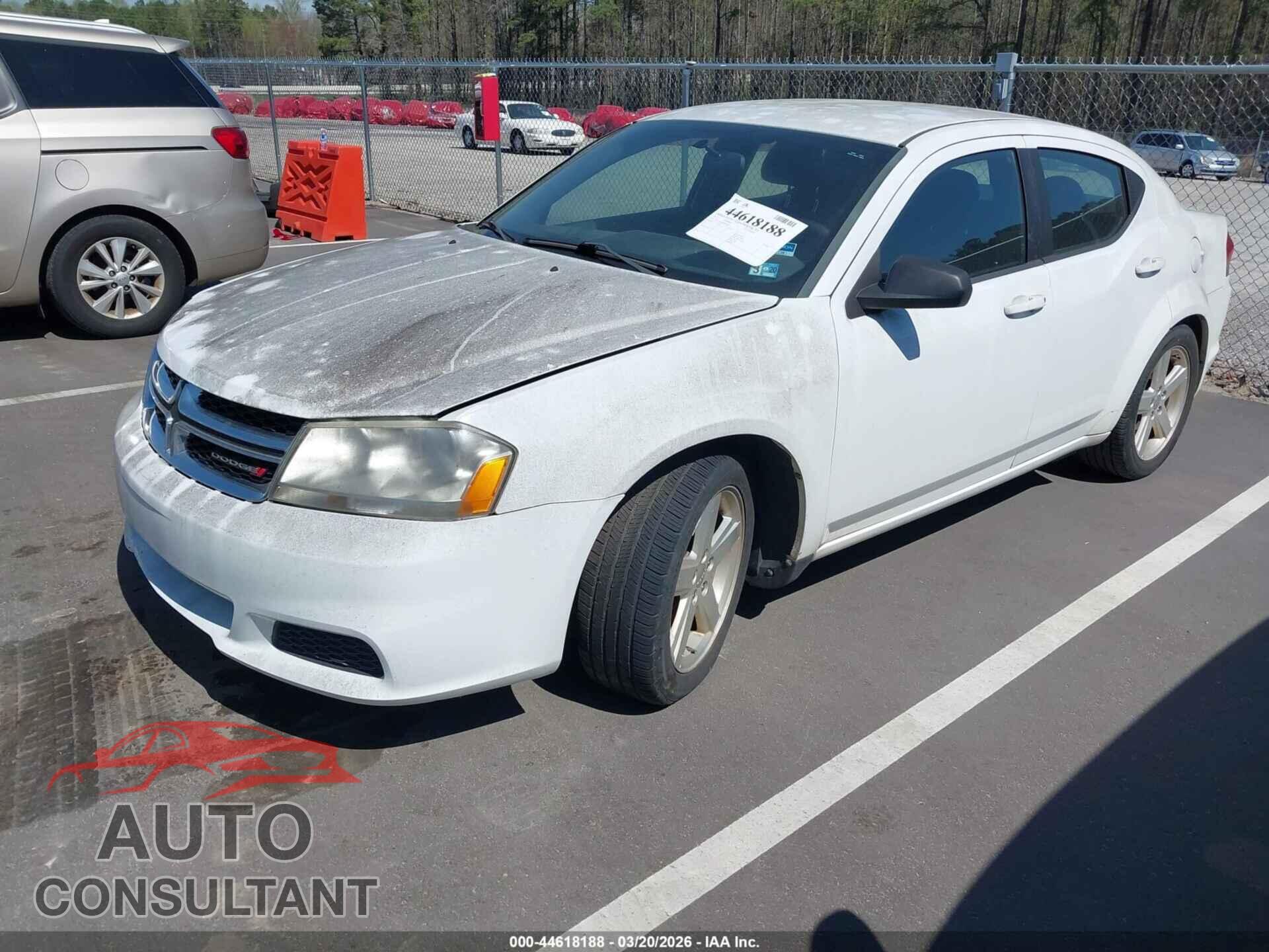 DODGE AVENGER 2013 - 1C3CDZAB8DN536634