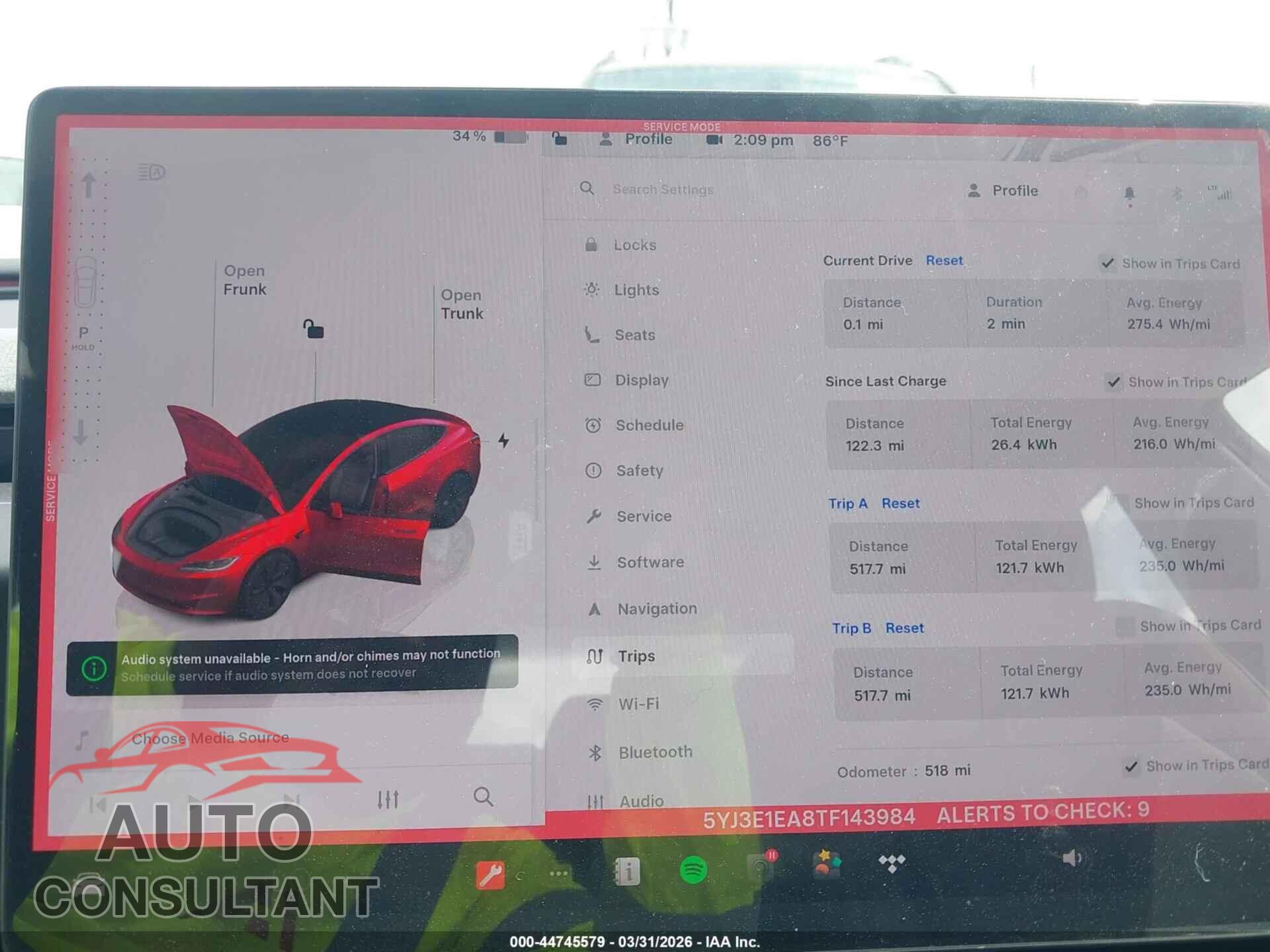 TESLA MODEL 3 2026 - 5YJ3E1EA8TF143984