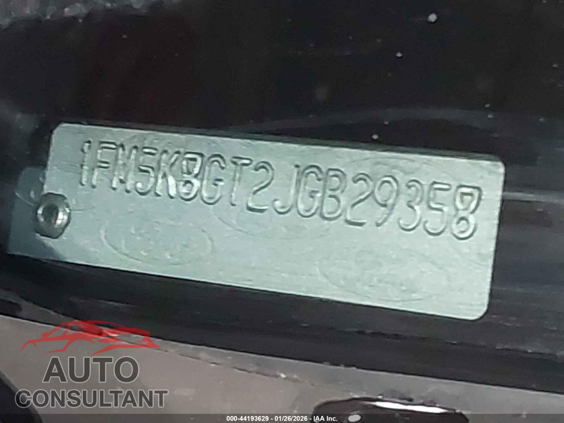 FORD EXPLORER 2018 - 1FM5K8GT2JGB29358