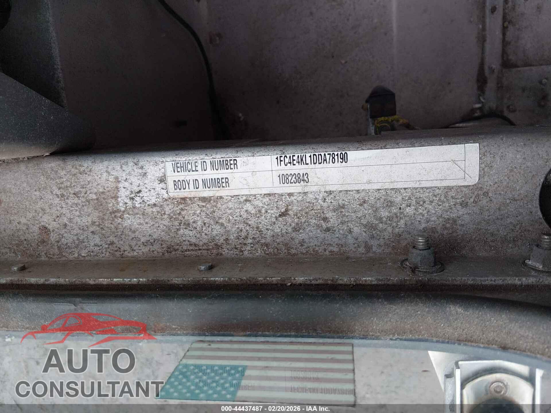 FORD E-450 STRIPPED 2013 - 1FC4E4KL1DDA78190