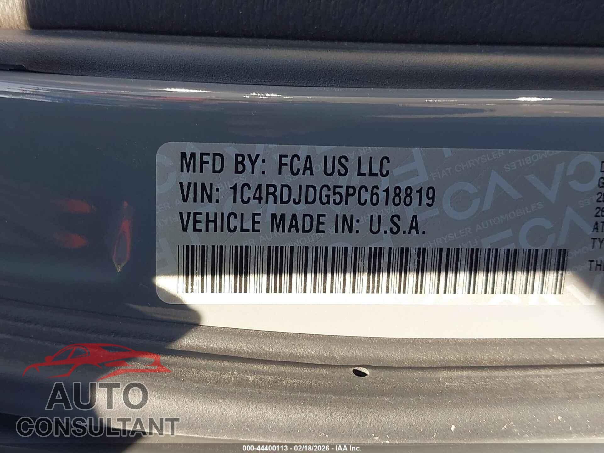 DODGE DURANGO 2023 - 1C4RDJDG5PC618819