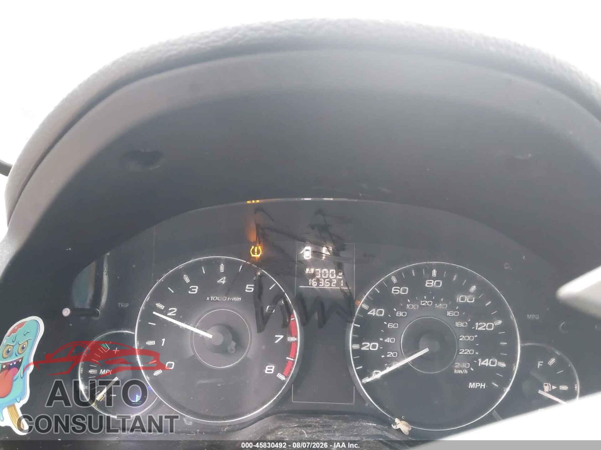 SUBARU OUTBACK 2012 - 4S4BRBAC0C3278043