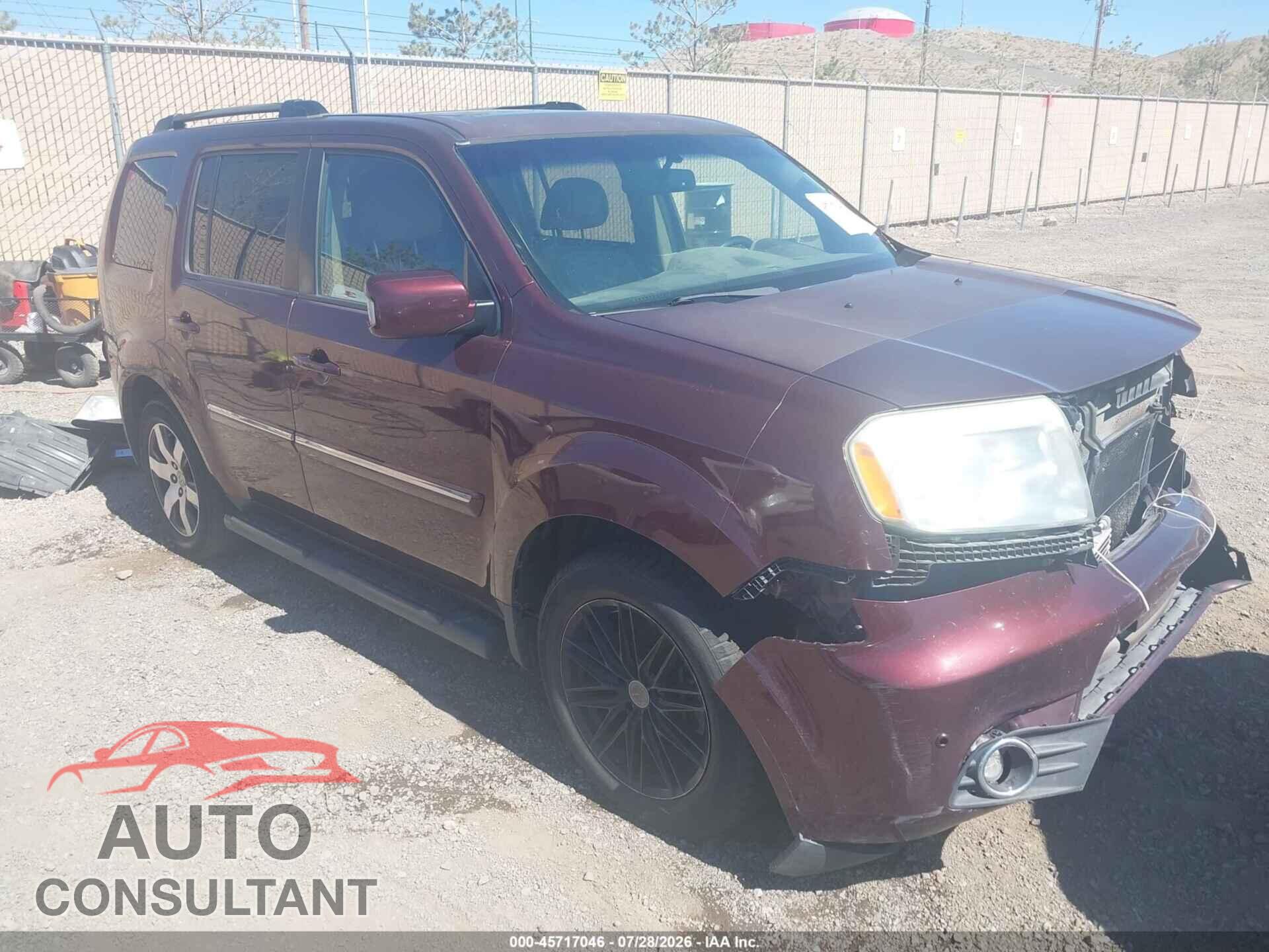 HONDA PILOT 2012 - 5FNYF4H91CB031629