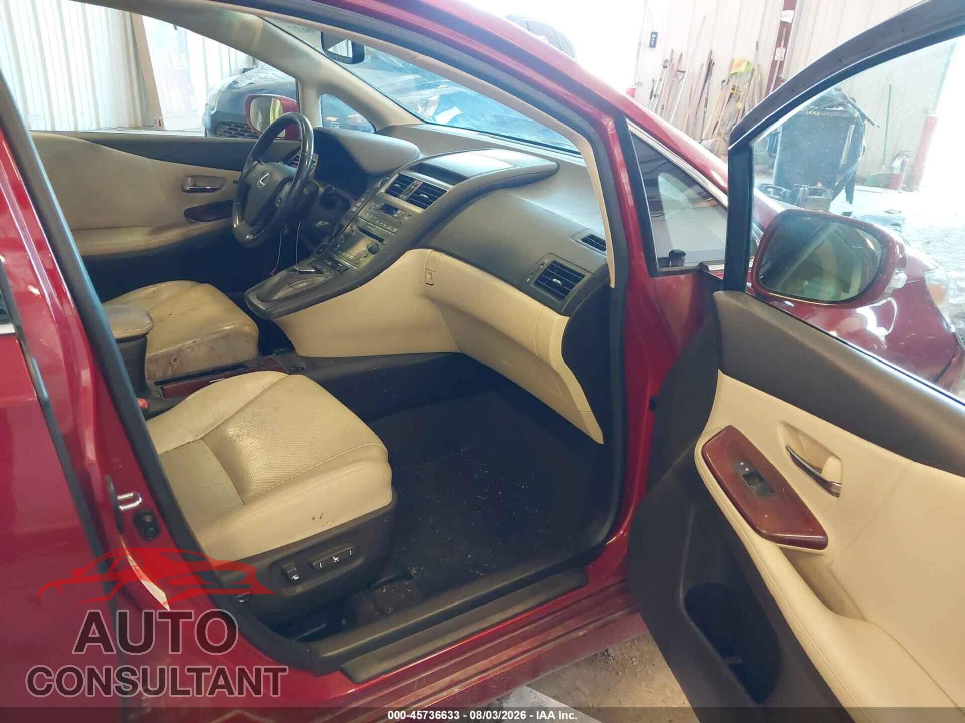 LEXUS HS 250H 2010 - JTHBB1BAXA2010232