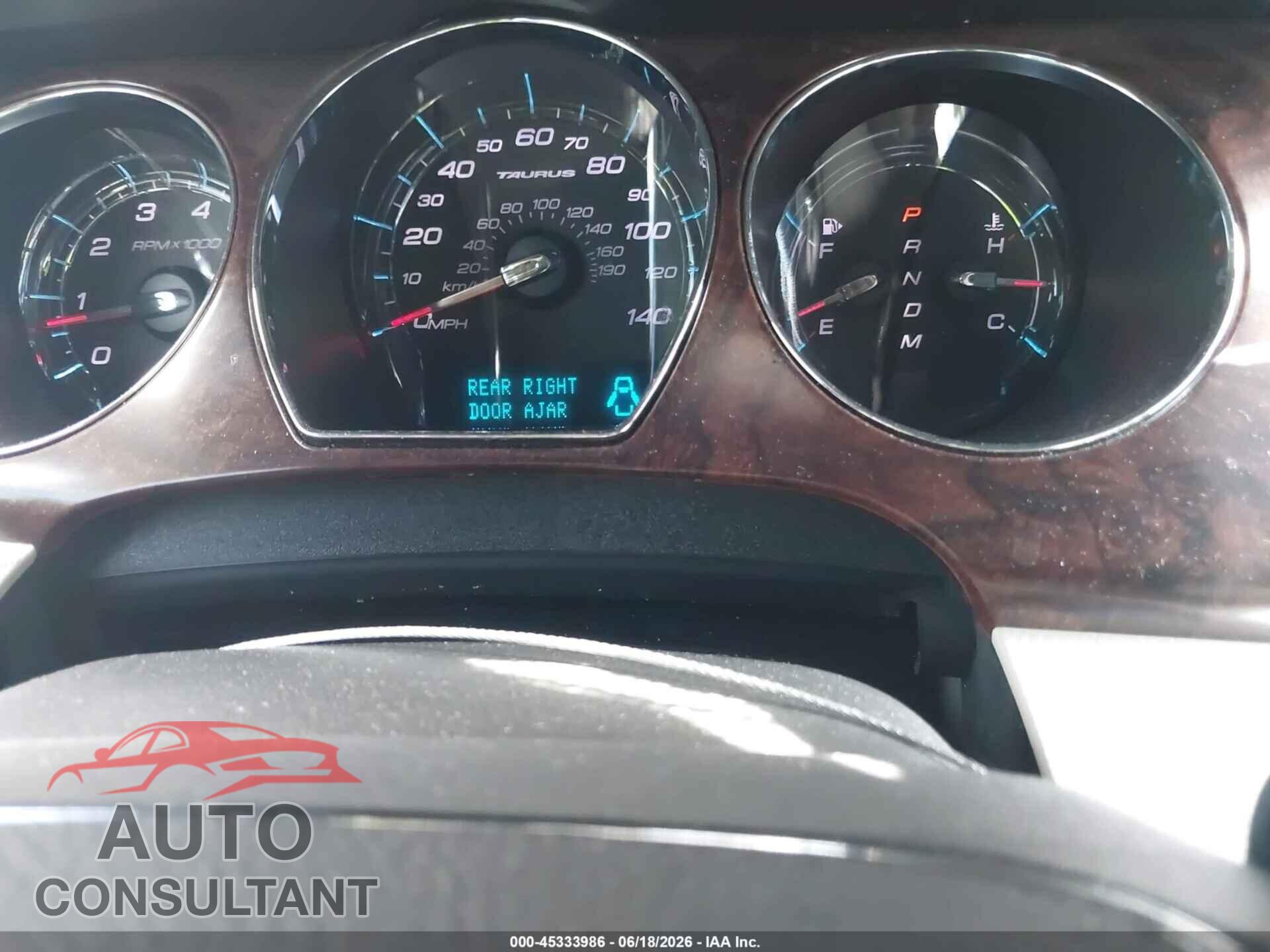 FORD TAURUS 2012 - 1FAHP2EW7CG130236