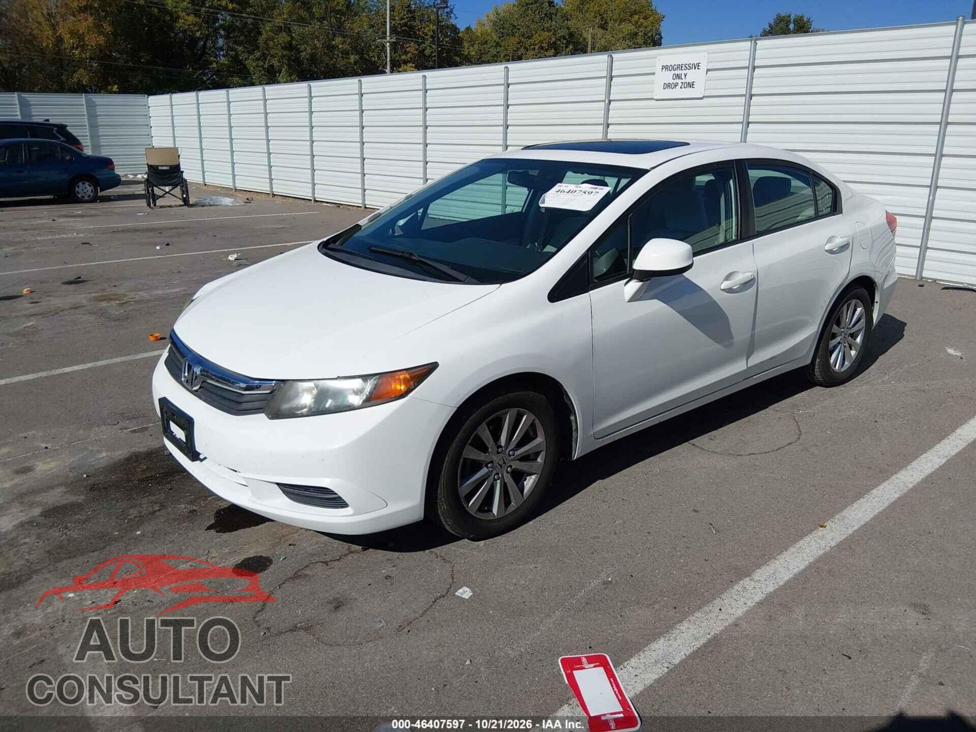 HONDA CIVIC 2012 - 19XFB2F83CE090527