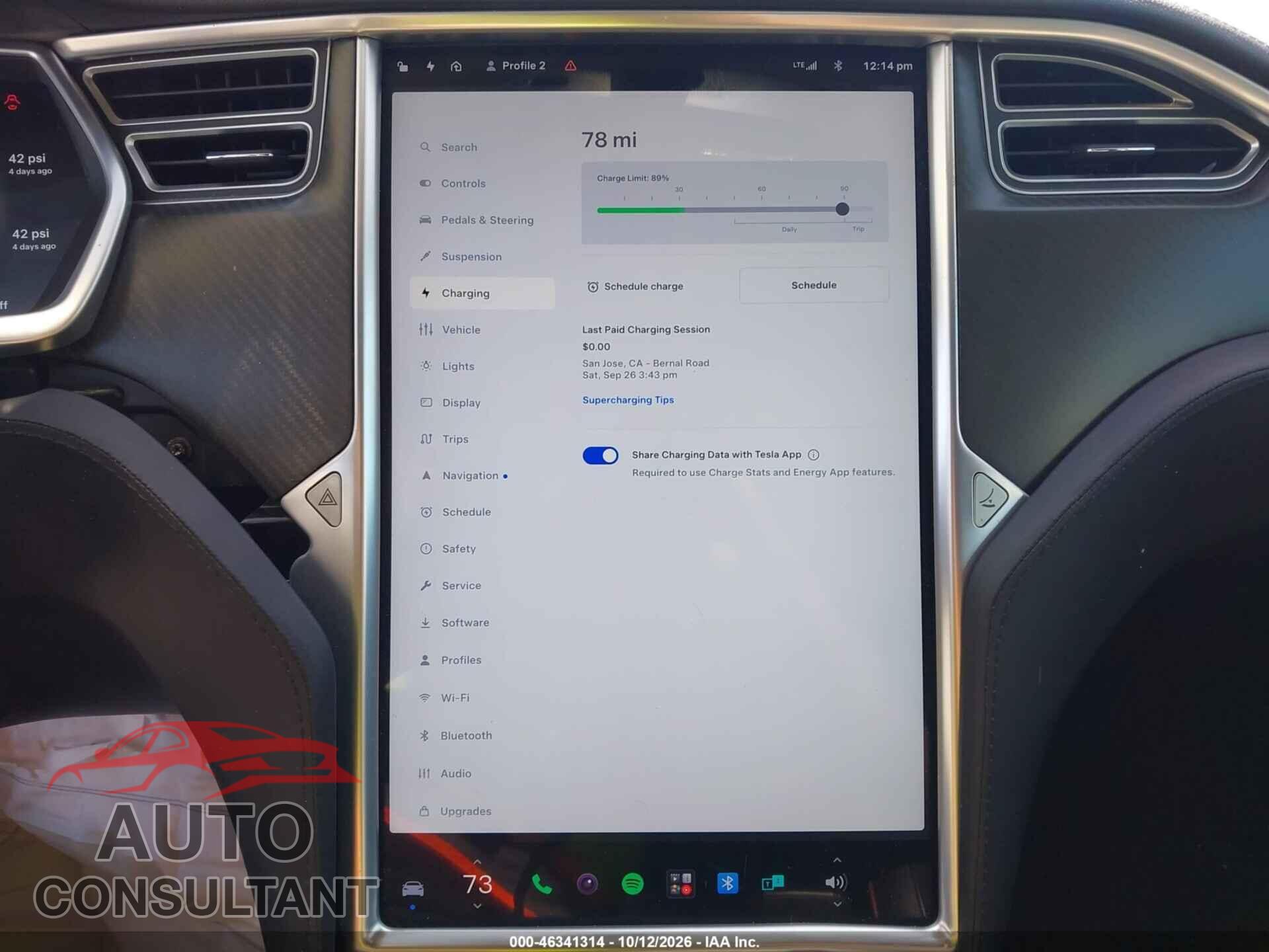 TESLA MODEL S 2013 - 5YJSA1CP4DFP13494
