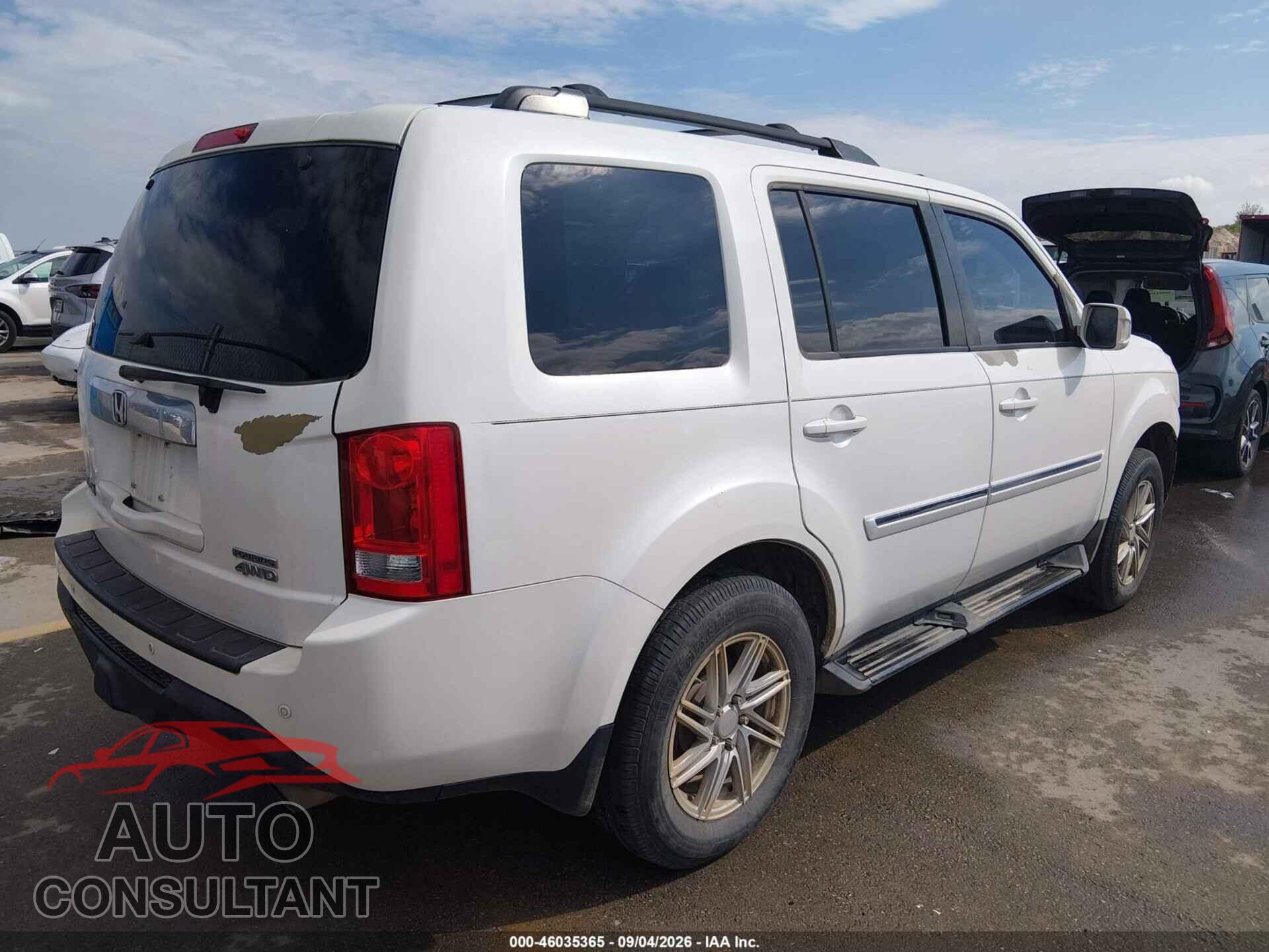 HONDA PILOT 2012 - 5FNYF4H96CB012980