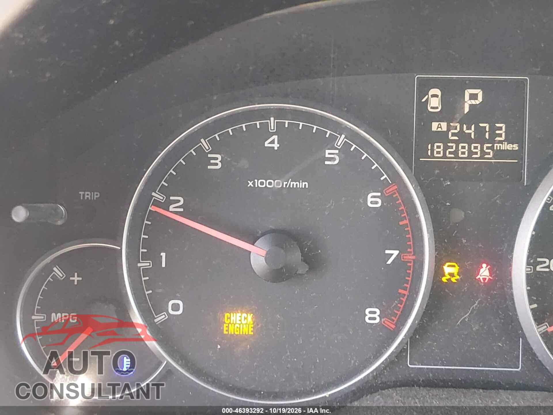 SUBARU OUTBACK 2013 - 4S4BRBAC9D3311316