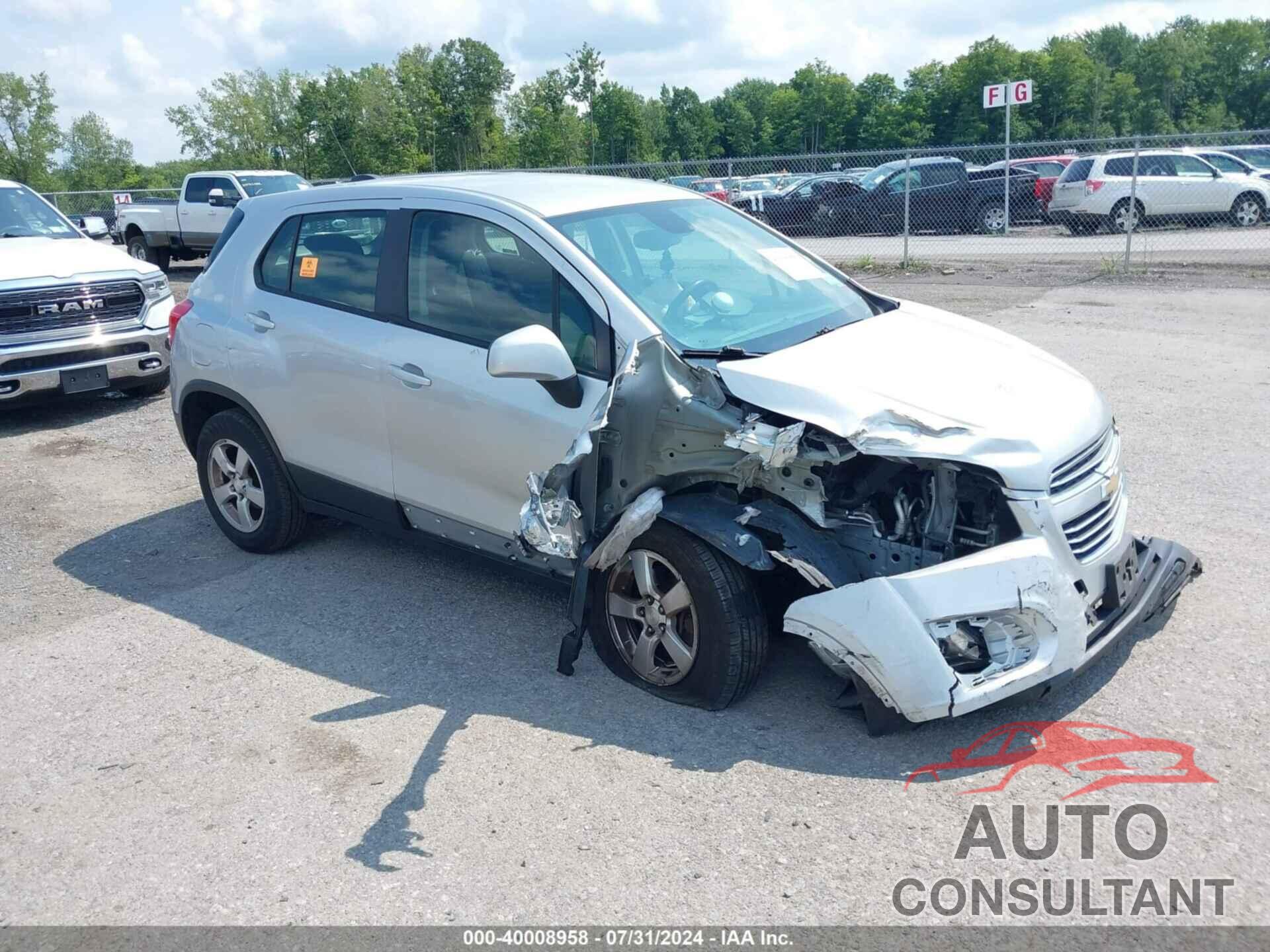 CHEVROLET TRAX 2016 - KL7CJNSB0GB607601